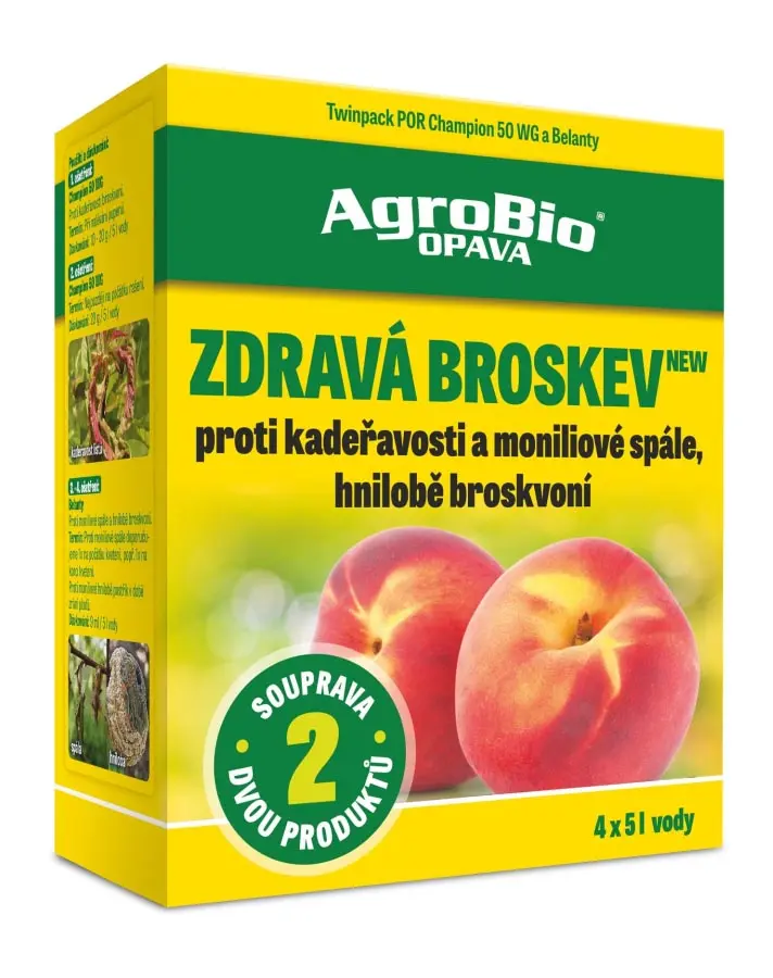 AgroBio Zdravá broskev NEW - souprava 2x20 g + 1x18 ml