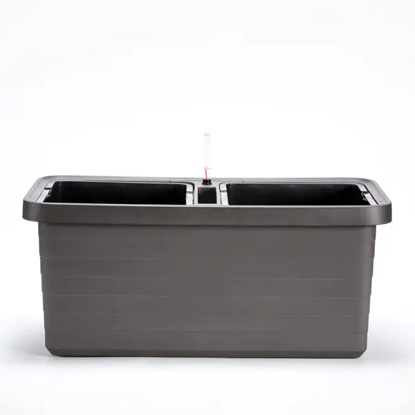 Plastia Samozavlažovací velkoobjemový truhlík Berberis DUO antracit 80 cm 80 cm 39 cm