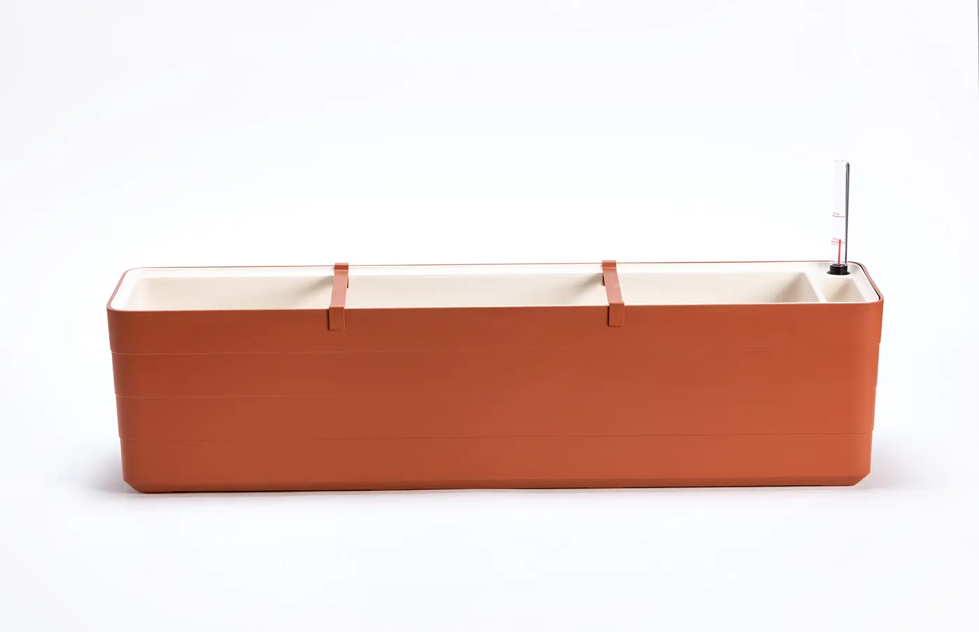 Plastia Truhlík Berberis - terakota béžová 80 cm x 19,5 cm x 19,7 cm 19,5 cm 80 cm 19,5 cm