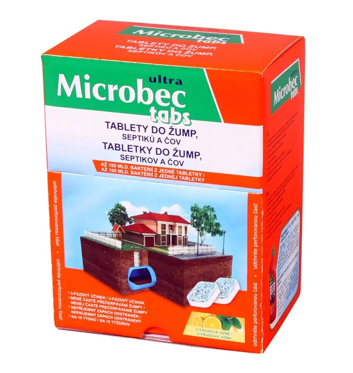 BROS MICROBEC TABS Tablety do žump, septiků a ČOV 16 x 20 g