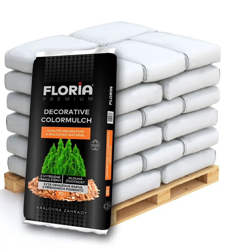 AGRO CS FLORIA PREMIUM Decorative ColorMulch oranžová Paleta 36 x 70 l