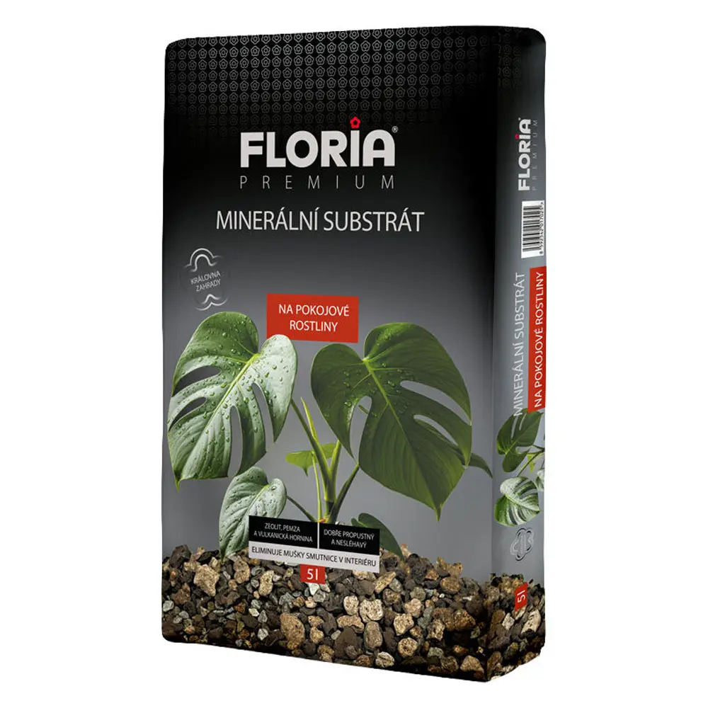 AGRO CS FLORIA PREMIUM Minerální substrát na pokojové rostliny 5 l