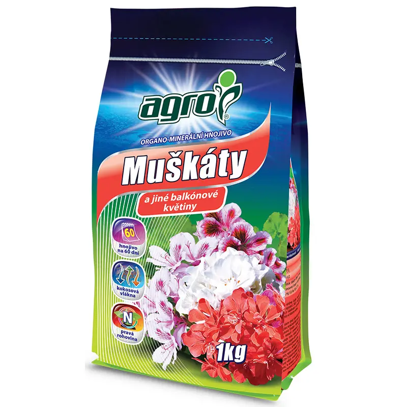 AGRO CS AGRO Organominerální hnojivo muškáty 1 kg