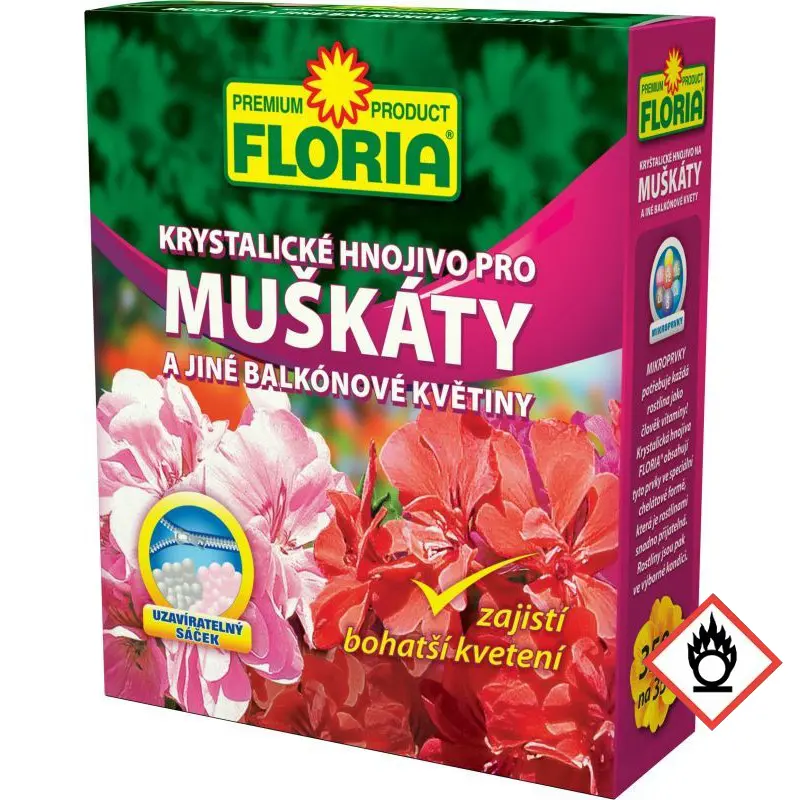 AGRO CS FLORIA krystalické hnojivo pro muškáty 0,35 kg