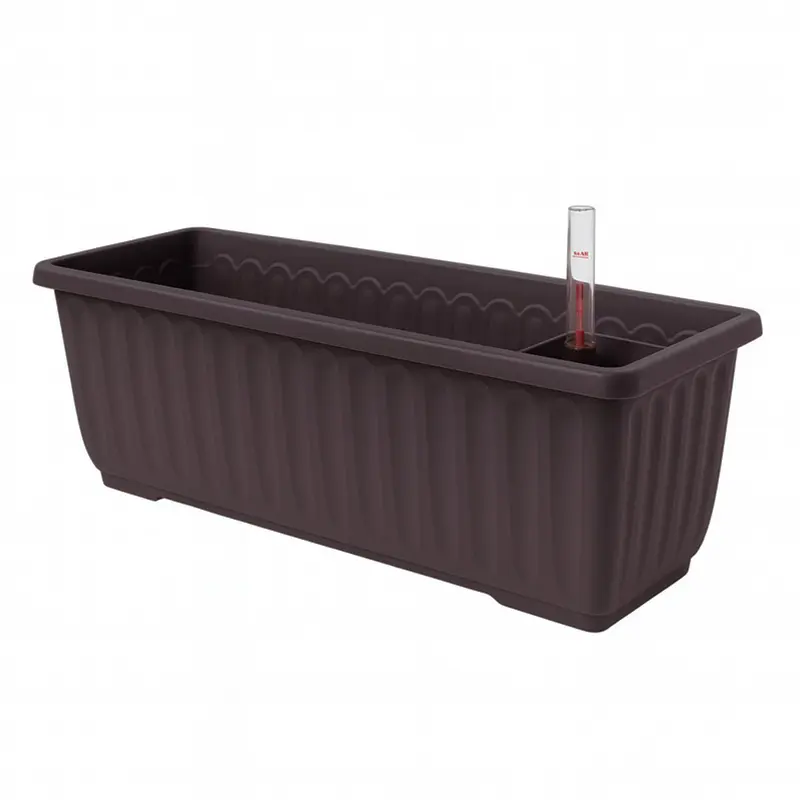 Plastia Samozavlažovací truhlík Siesta LUX čokoláda 60 cm 60 cm 20 cm