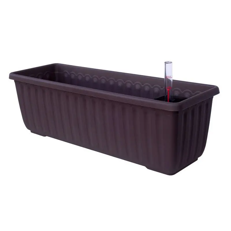 Plastia Samozavlažovací truhlík Siesta LUX čokoláda 80 cm 80 cm 20 cm