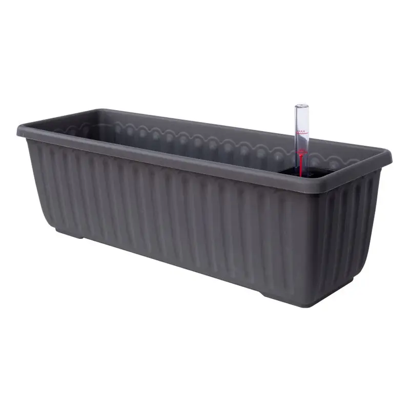 Plastia Samozavlažovací truhlík Siesta LUX antracit 80 cm 80 cm 20 cm