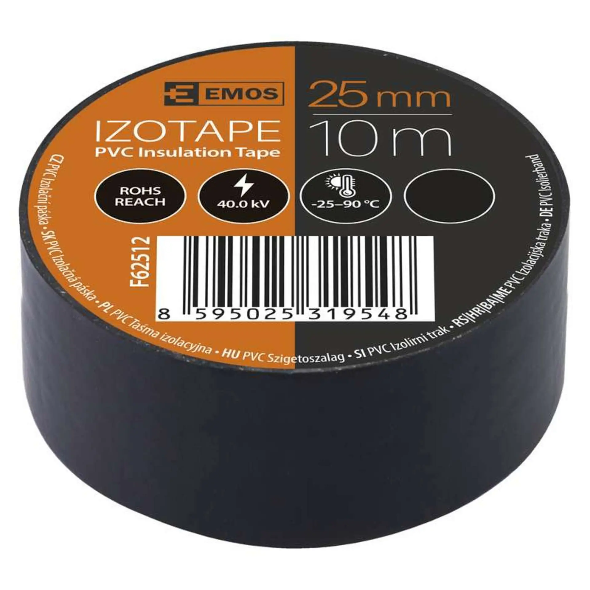 EMOS Izolační páska PVC 25mm / 10m černá 10ks 2001251020
