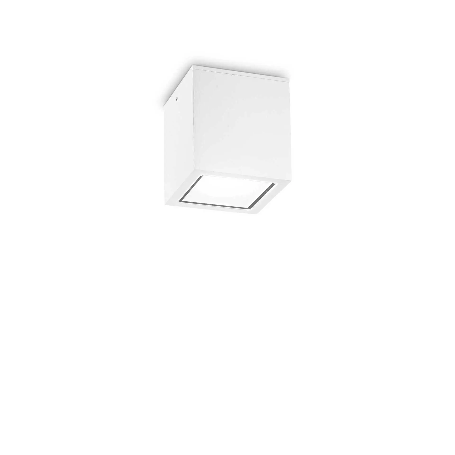 Venkovní stropní přisazené svítidlo Ideal Lux TECHO PL1 SMALL BIANCO 251561 GU10 1x20W IP54 9cm bílé