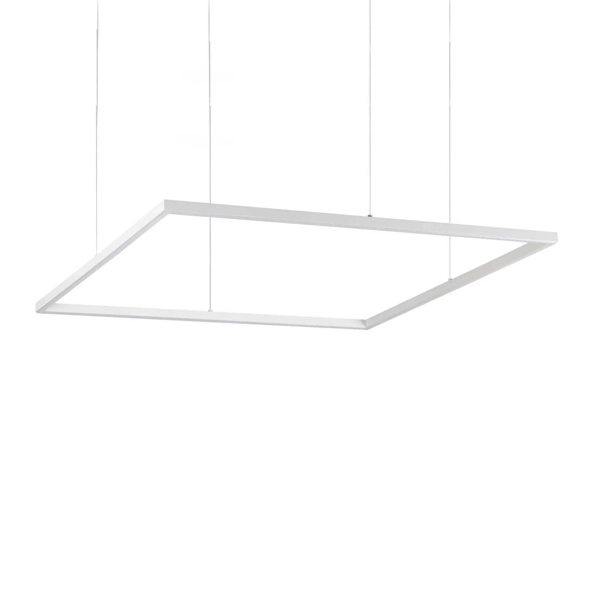 ILUX 259192 LED Závěsné svítidlo Ideal Lux ORACLE SLIM D90 SQUARE WH 3000K 259192 51W 4100lm 3000K IP20 85cm hranaté bílé - IDEALLUX