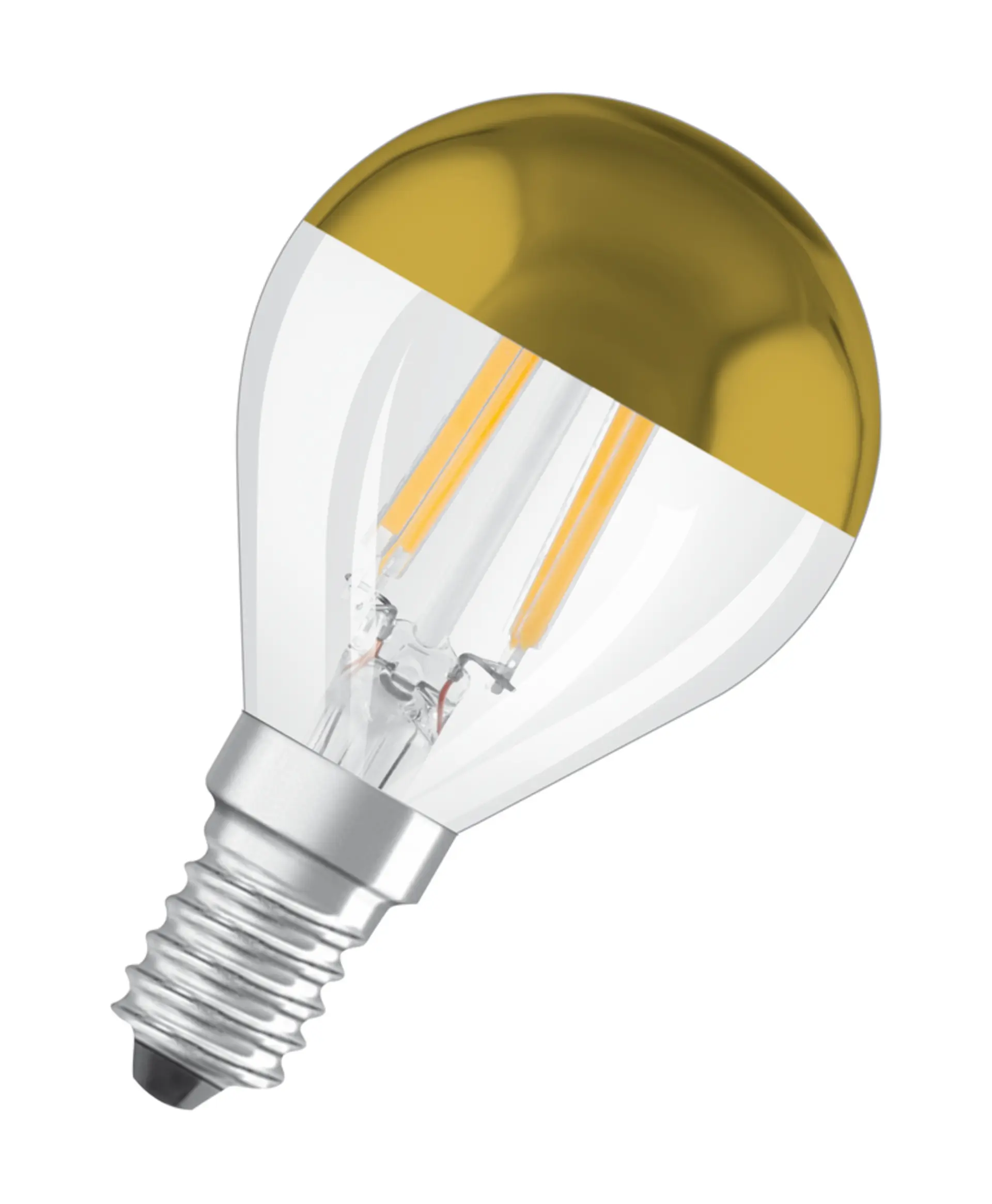 LEDVANCE OSRAM LED STAR CL P FIL Mirror Gold 37 non-dim 4W/827 E14