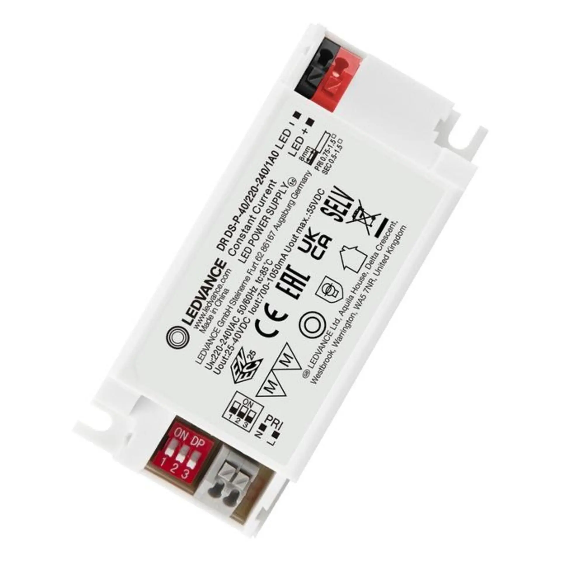 LEDVANCE LED napáječ DR DS-P 40 W 220-240 V výstup 25-40 V DC 700-1050 mA