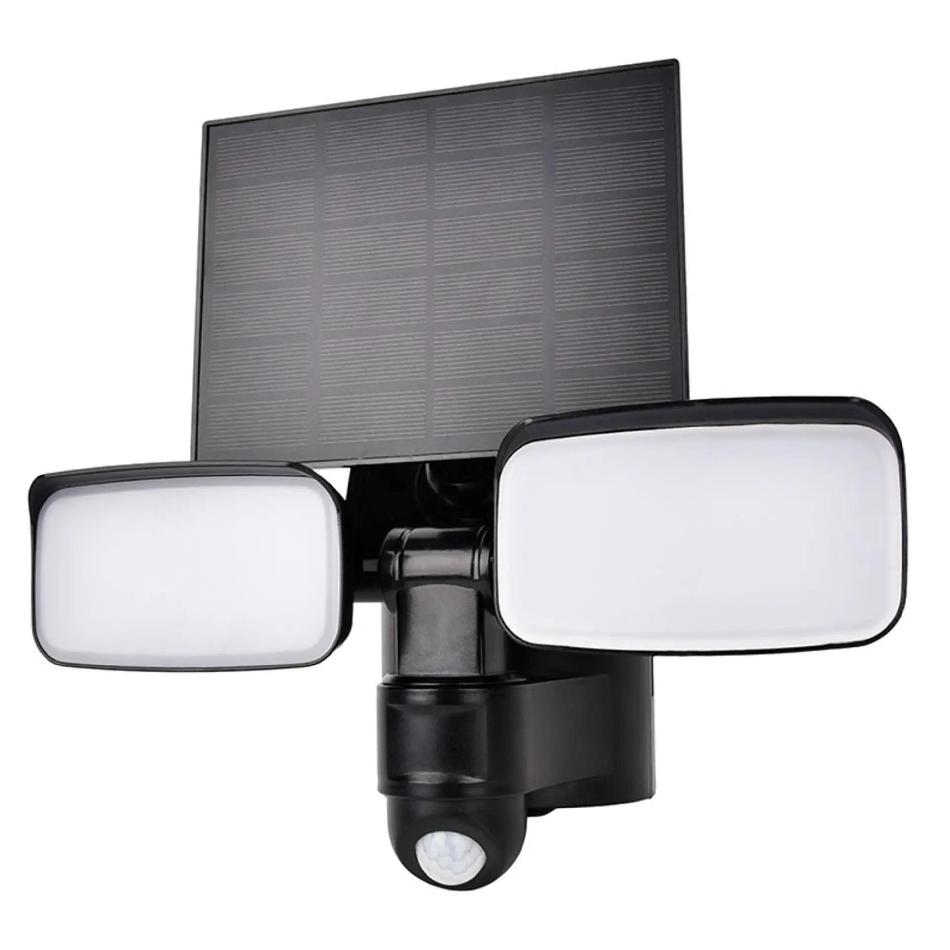 Solight LED solární osvětlení se senzorem, 9W, 850lm, 4000K, Li-Ion, černá WO7203