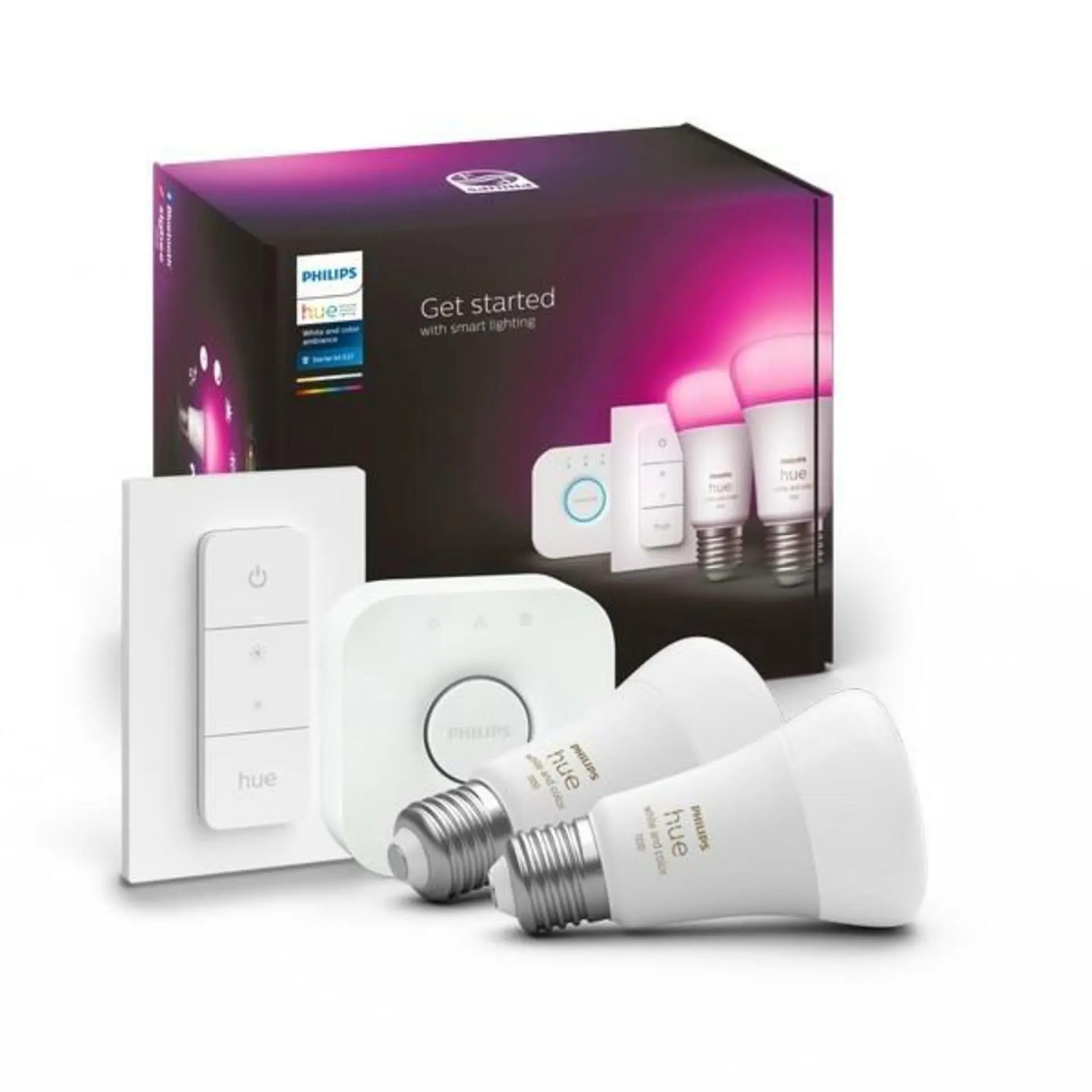 Philips Hue White and Color Ambiance 9W 1100 E27 malý starter kit