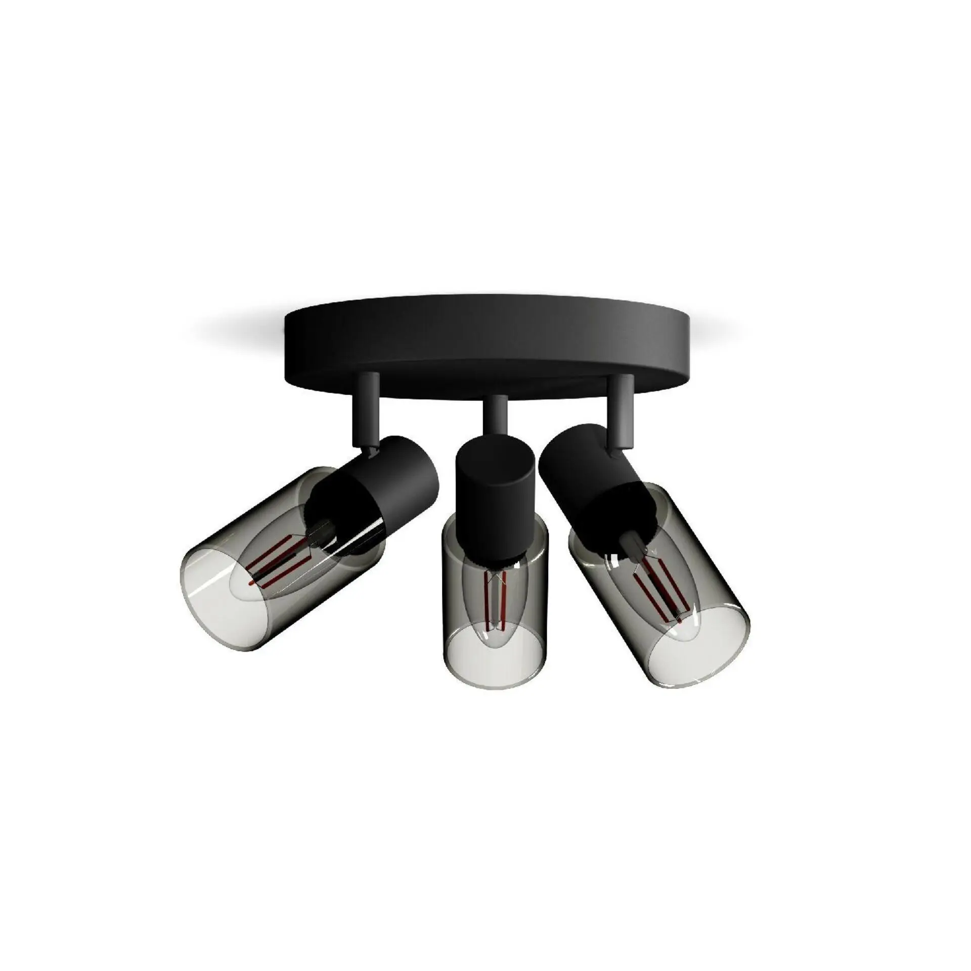 Philips Palms bodové svítidlo 3x E14 25W bez zdroje 20cm kulaté IP20, černé