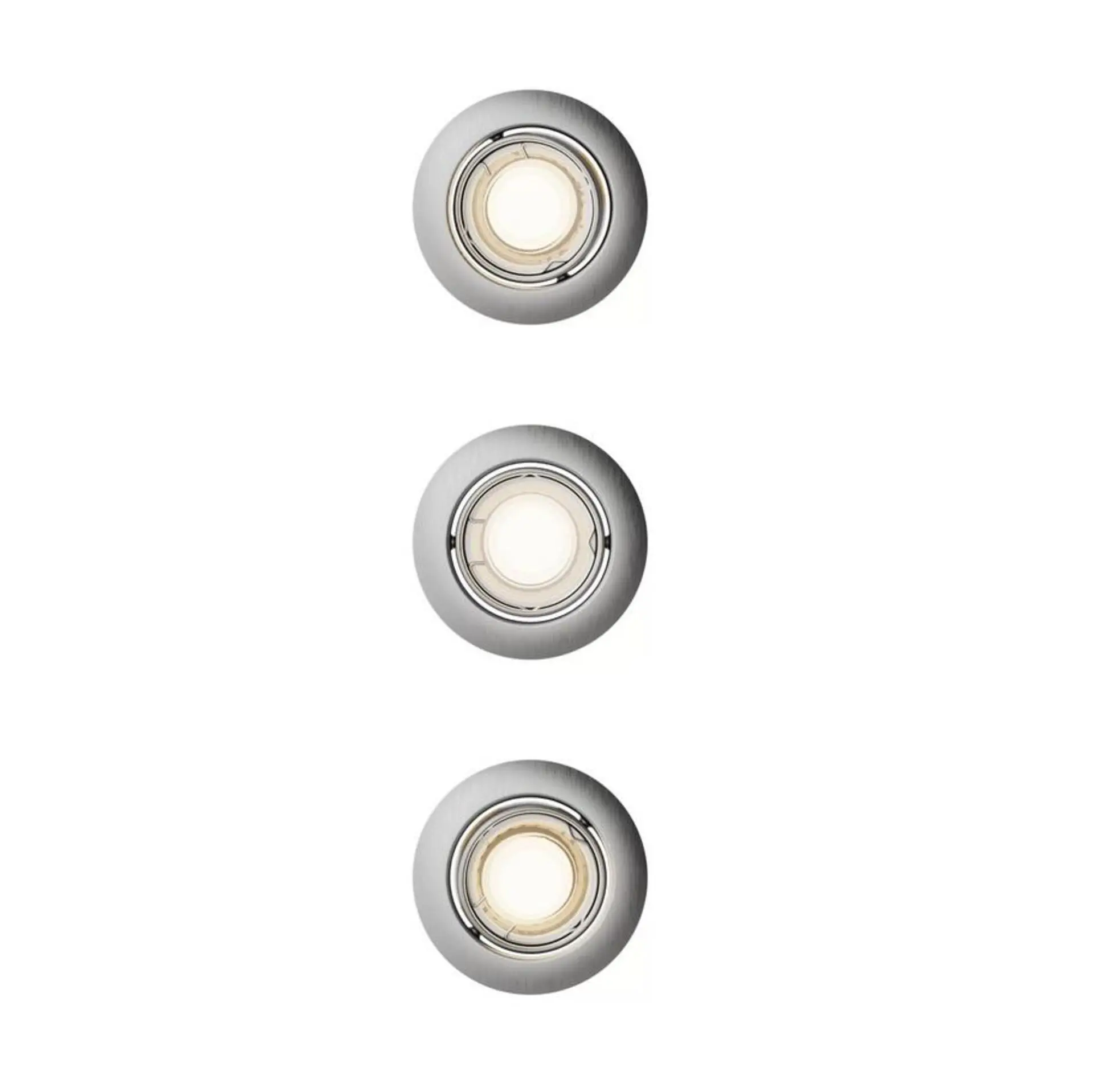 Philips Peridot Rec Kit Rd zapuštěné svítidlo kulaté 7W, AC 220-240, IP20, (3 ks), nikl