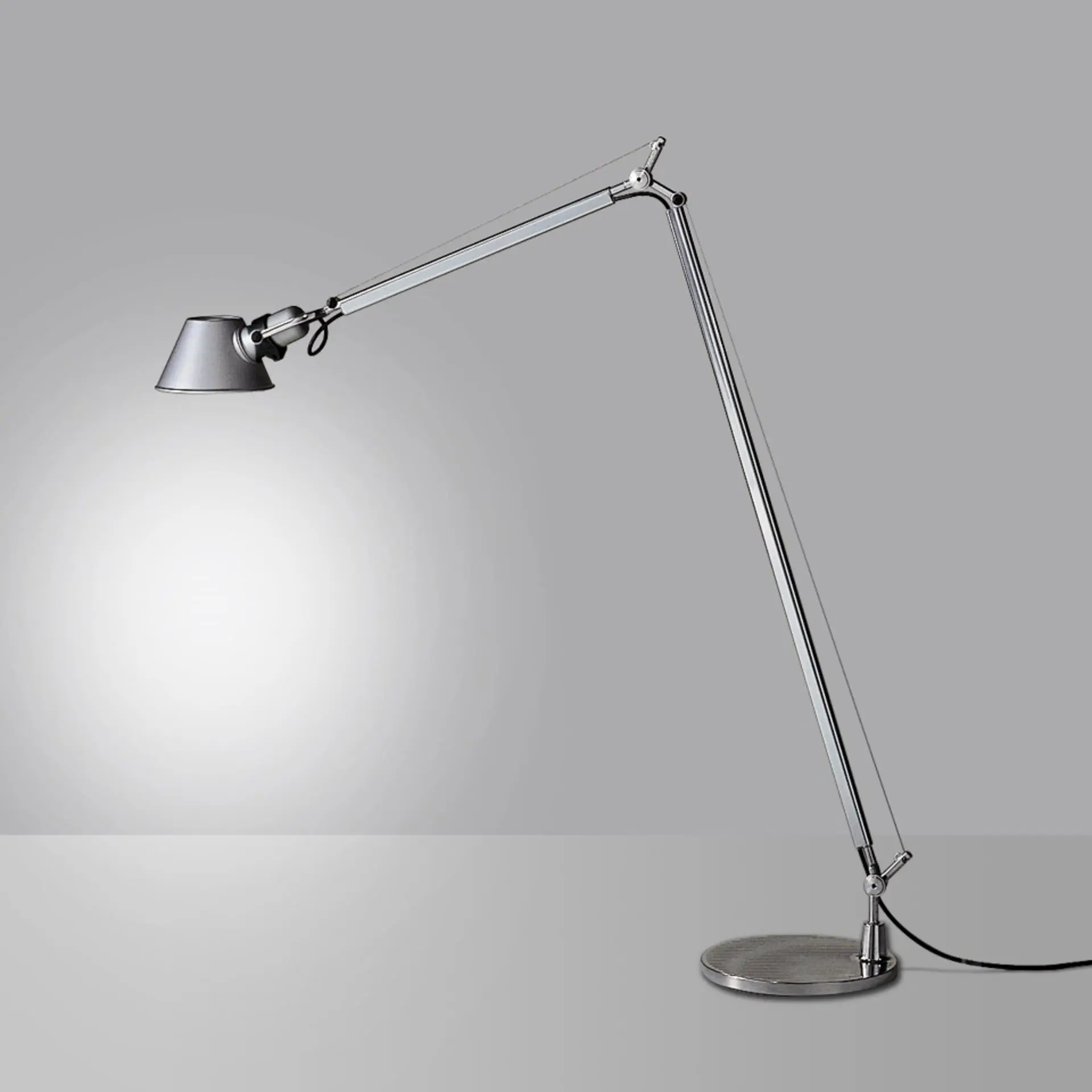 Artemide stojací lampa Tolomeo Reading Floor E27 hliník bez podstavce