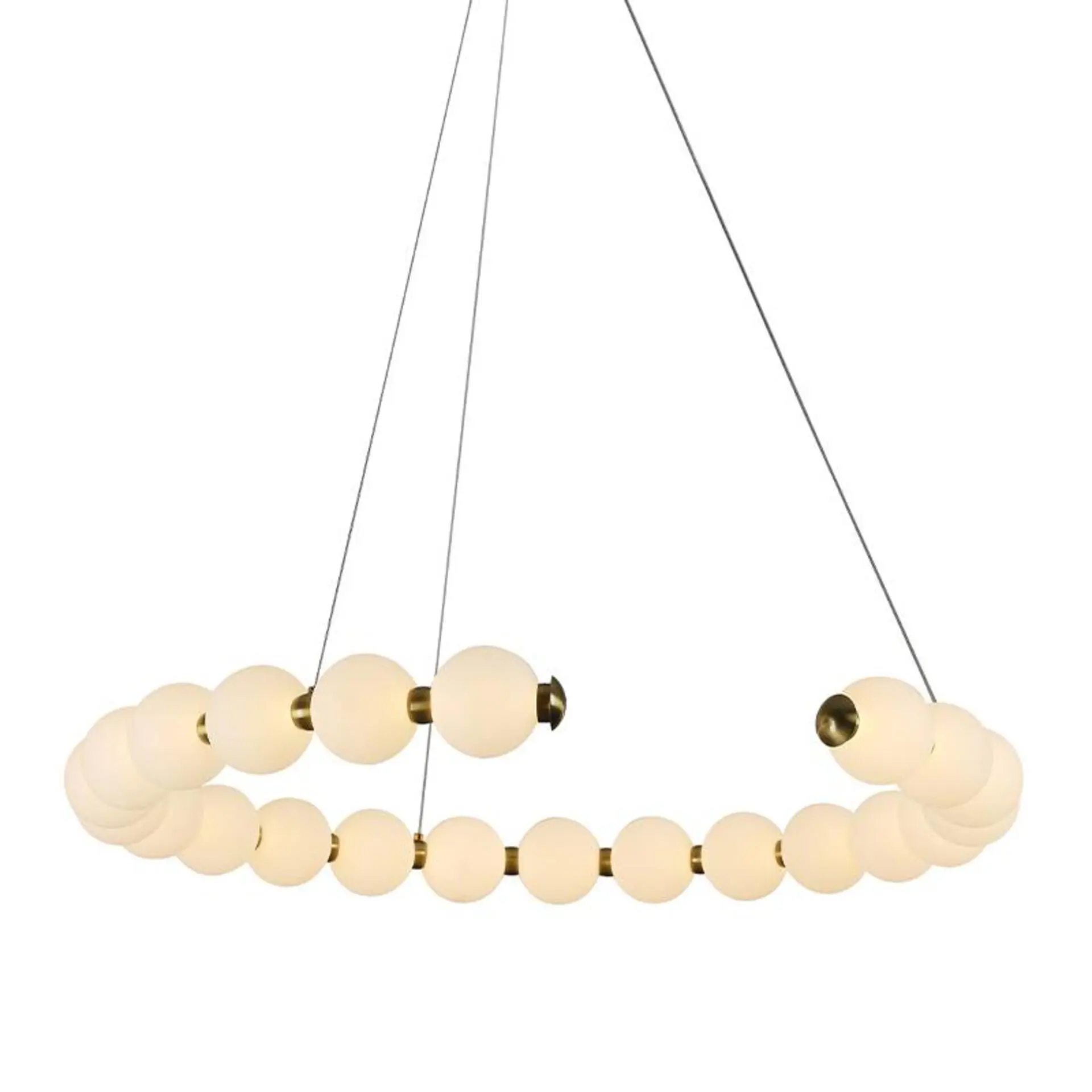 ACA Lighting závěsné svítidlo LOLLY LED 30W 2200lm 3000K IP20 zlatý hliník + akryl HM236LEDP80