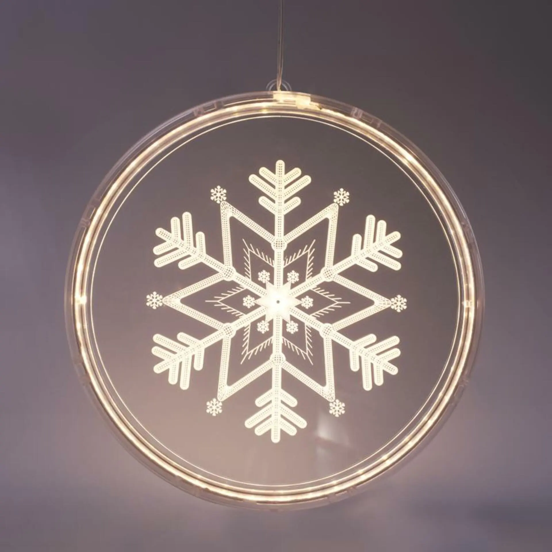 ACA Lighting 3D akryl vločka,36 WW LED IP20 21x21.6cm, USB napájecí kabel součástí X083612510