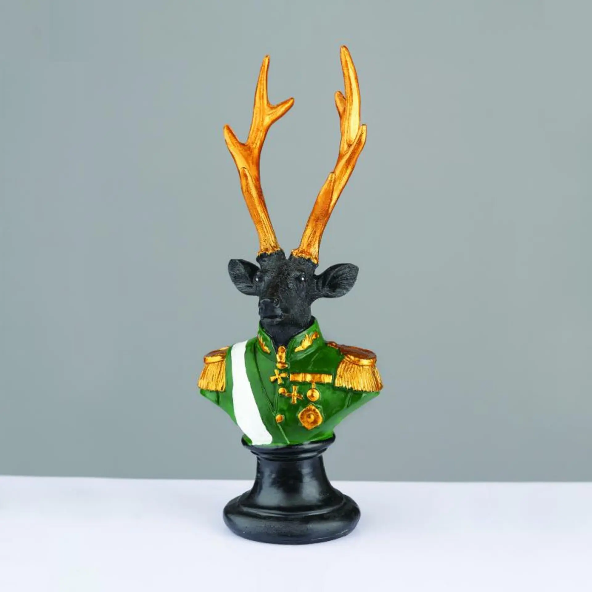 ACA Lighting dekorace jelení voják černá 24cm X1524311