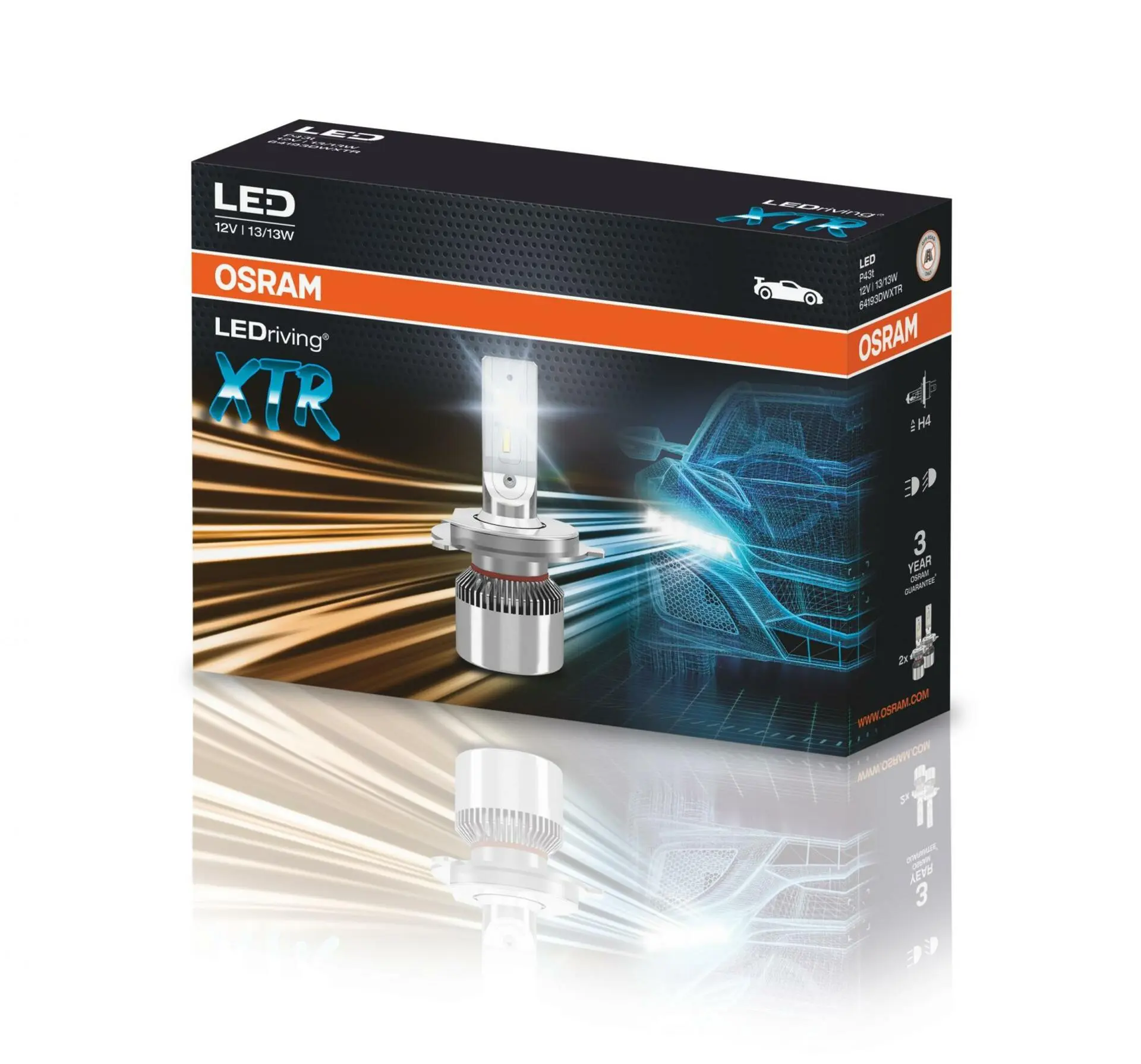 Ledriving® Xtr H4 12V 13W OSRAM 64193DWXTR 64193DWXTR