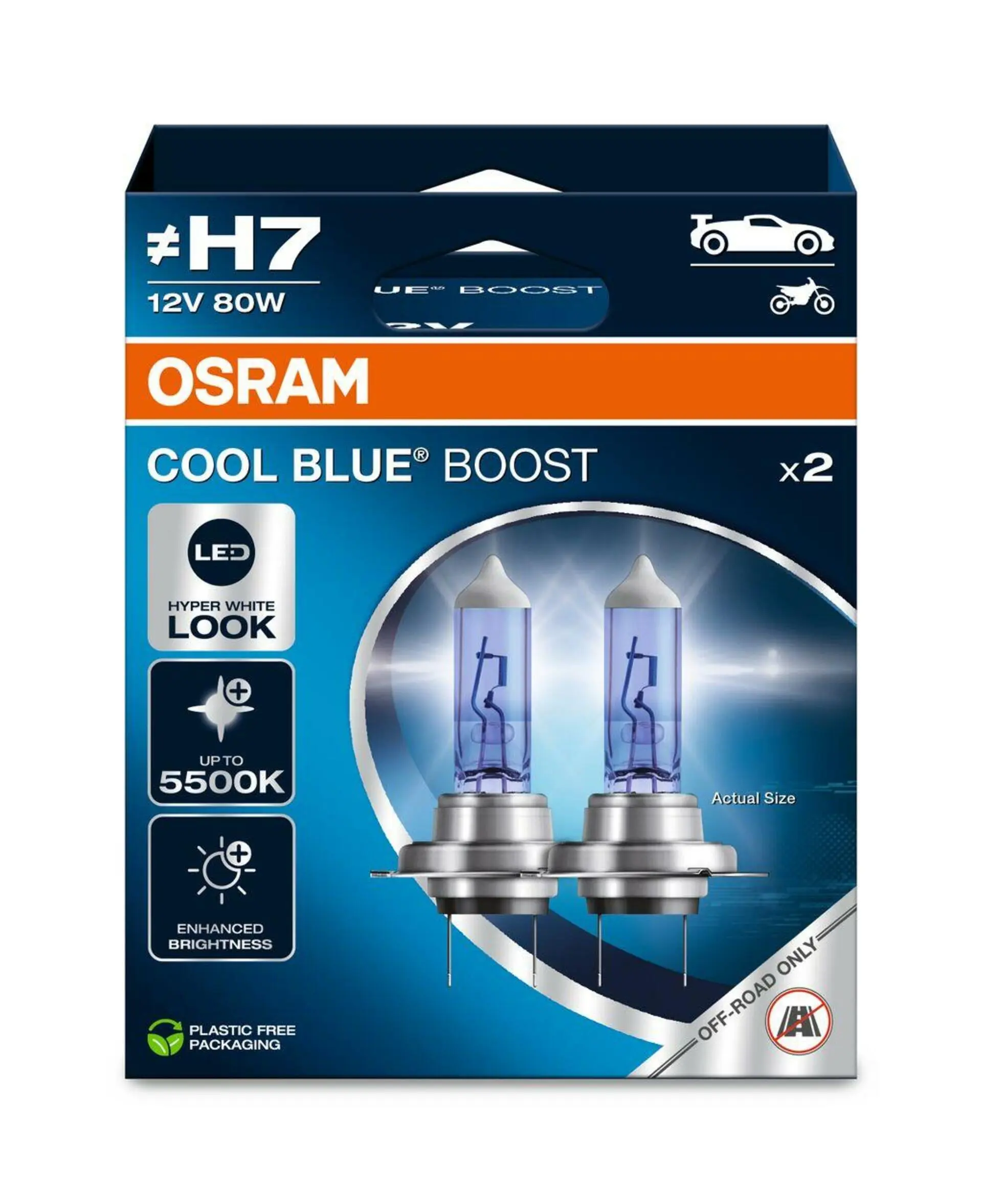 Cool Blue Boost H7 12V 80W OSRAM 62210CBB-2HB 62210CBB-2HB