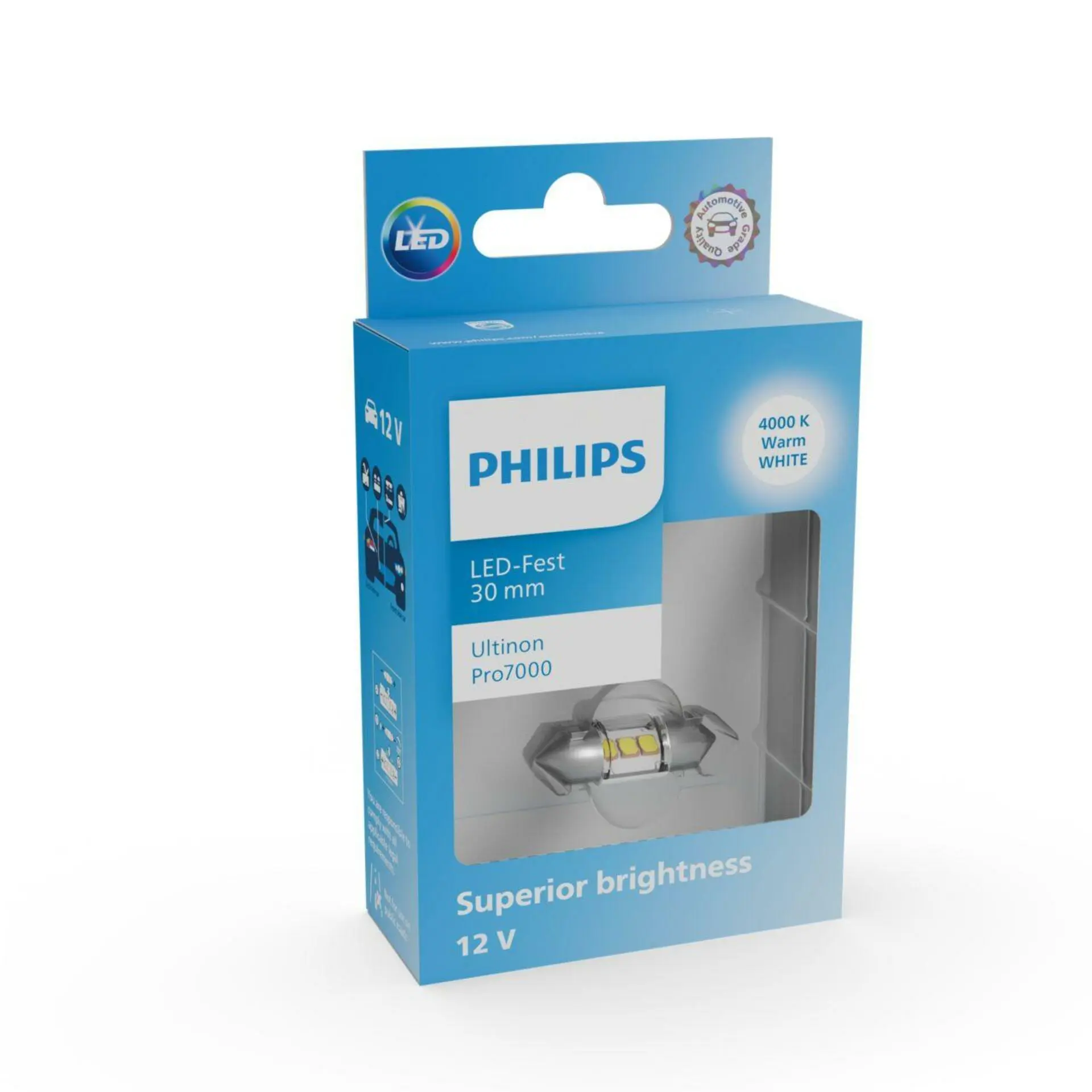 Philips LED Festoon 30mm 12V SV8.5 Ultinon Pro7000 NOECE 1ks 11860WU70X1