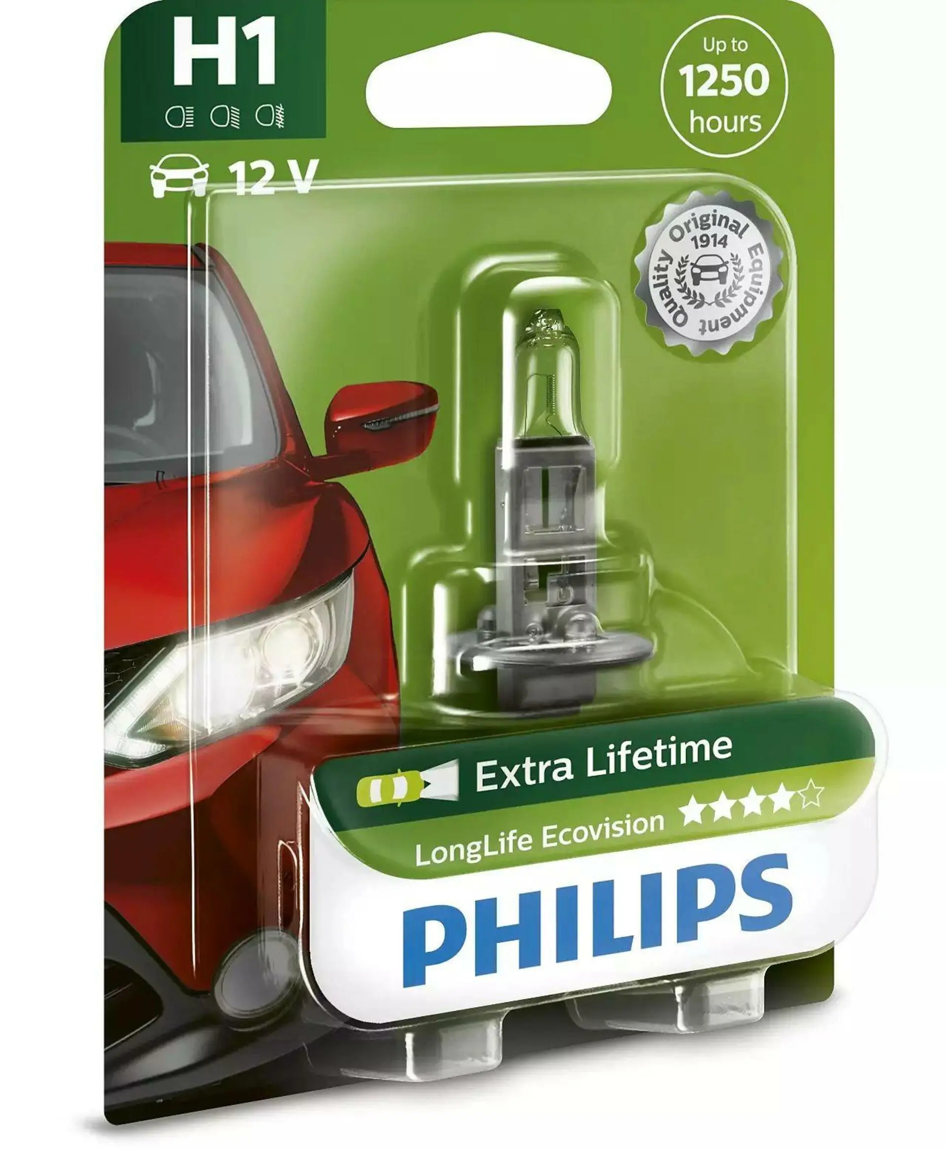 Philips H1 Long Life EcoVision 12V 12258LLECOB1