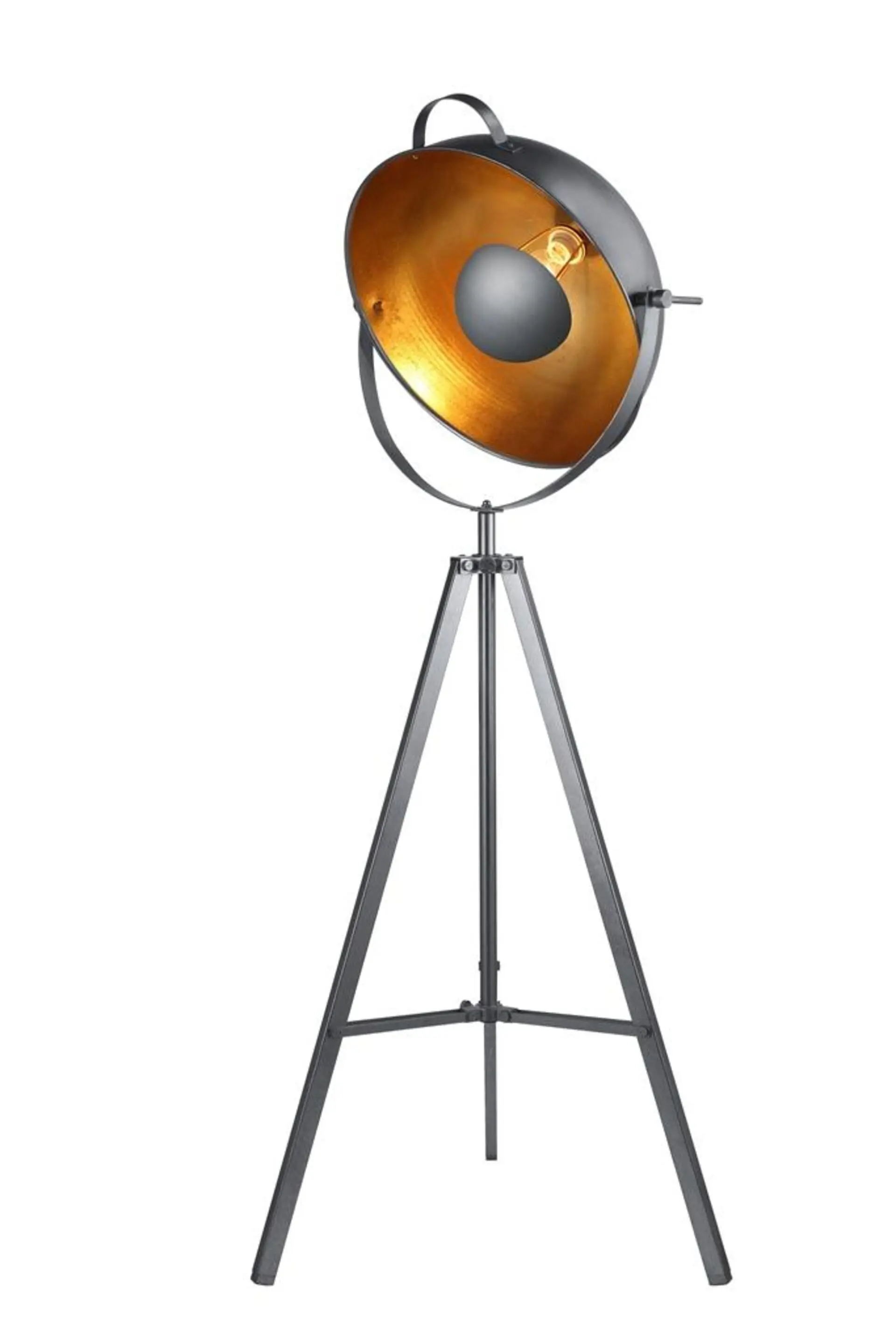 AZzardo vintage stojací lampa Toma černá / zlatá E27 AZ2379