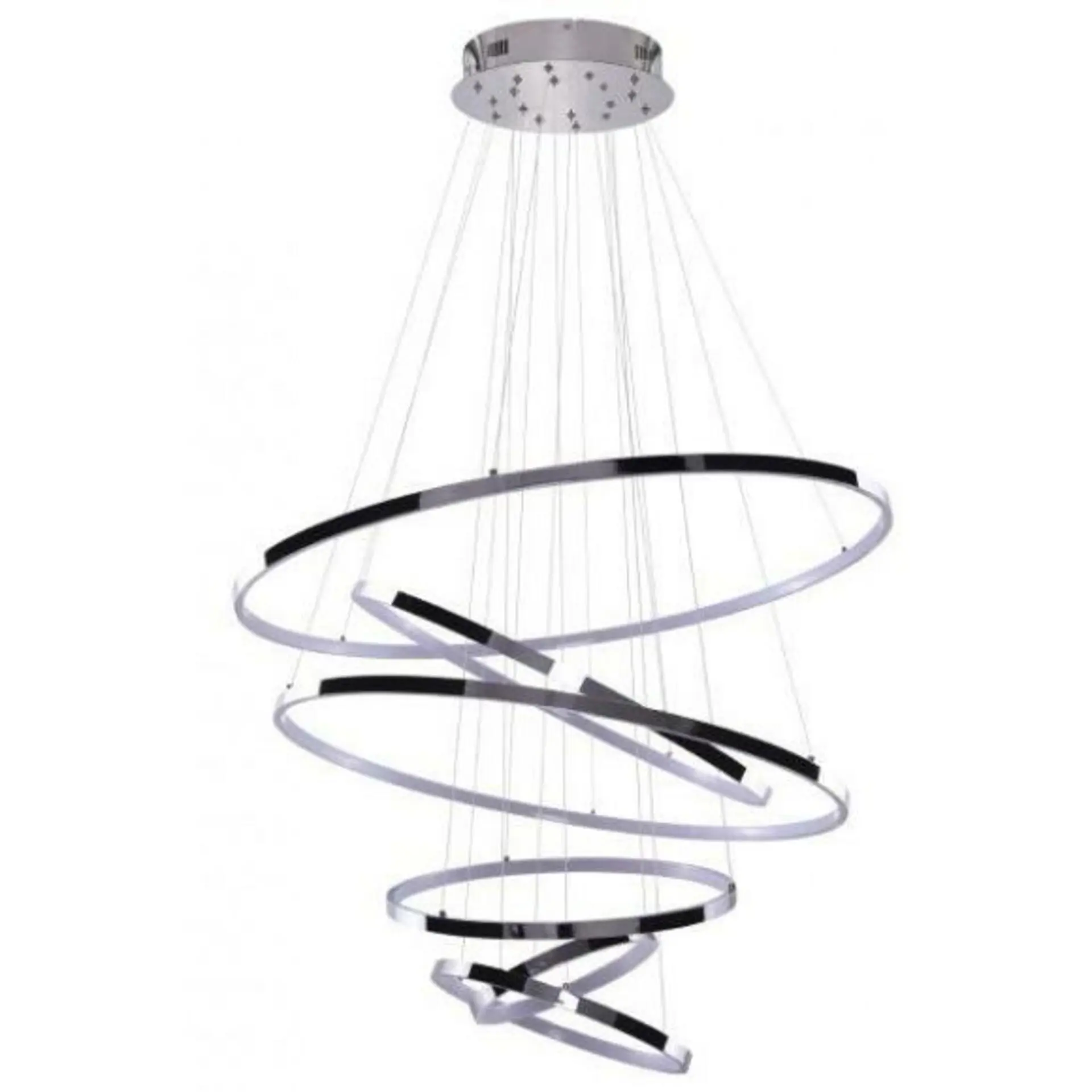 AZZ AZ2990 LED Závěsné svítidlo Azzardo Wheel 6 Long Dimm chrome AZ2990 140W 8400lm 3000K IP20 85cm stmívatelné chromové - AZZARDO
