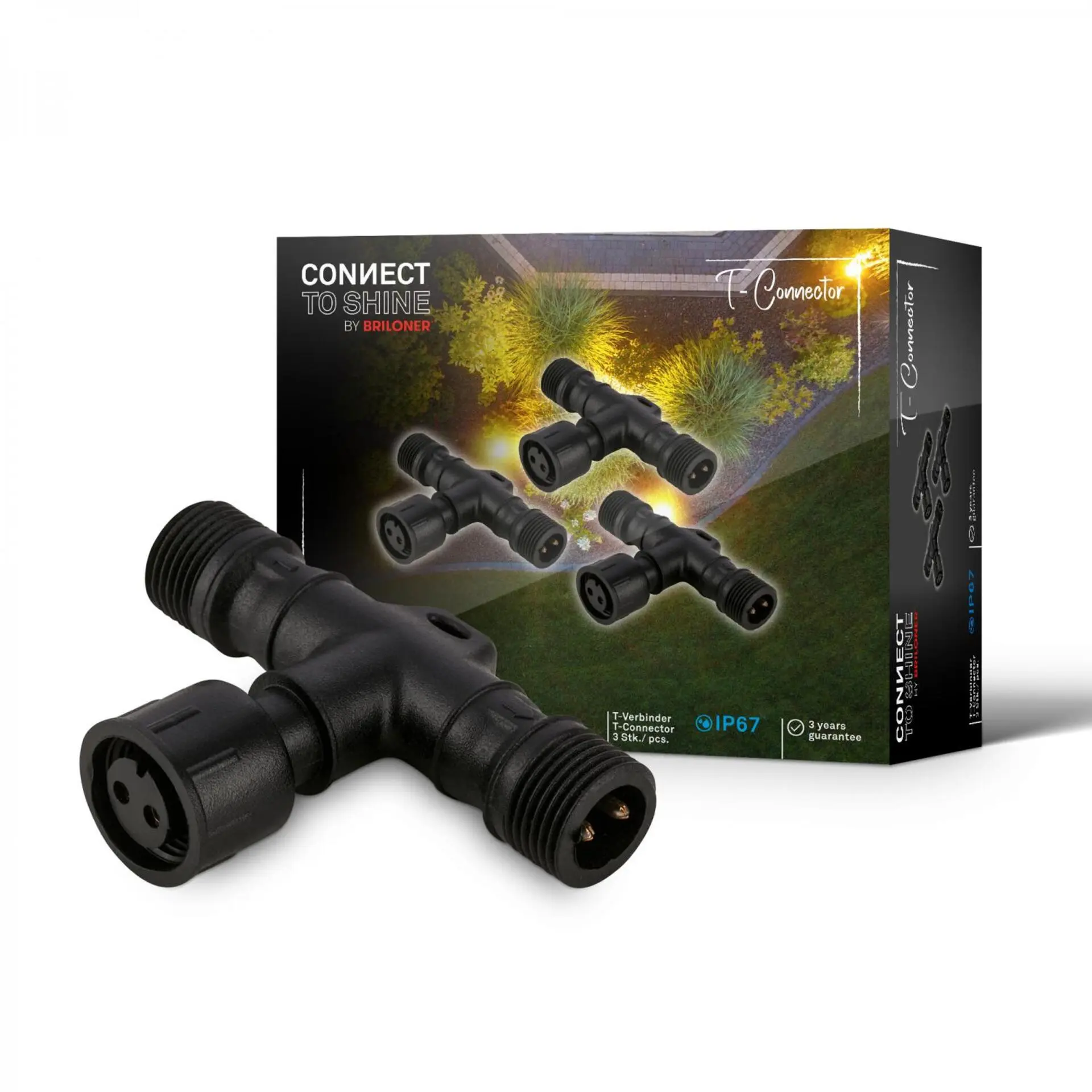 BRILONER CONNECT TO SHINE 3ks sada T-spojka pro rozšíření systému, IP67 3910035