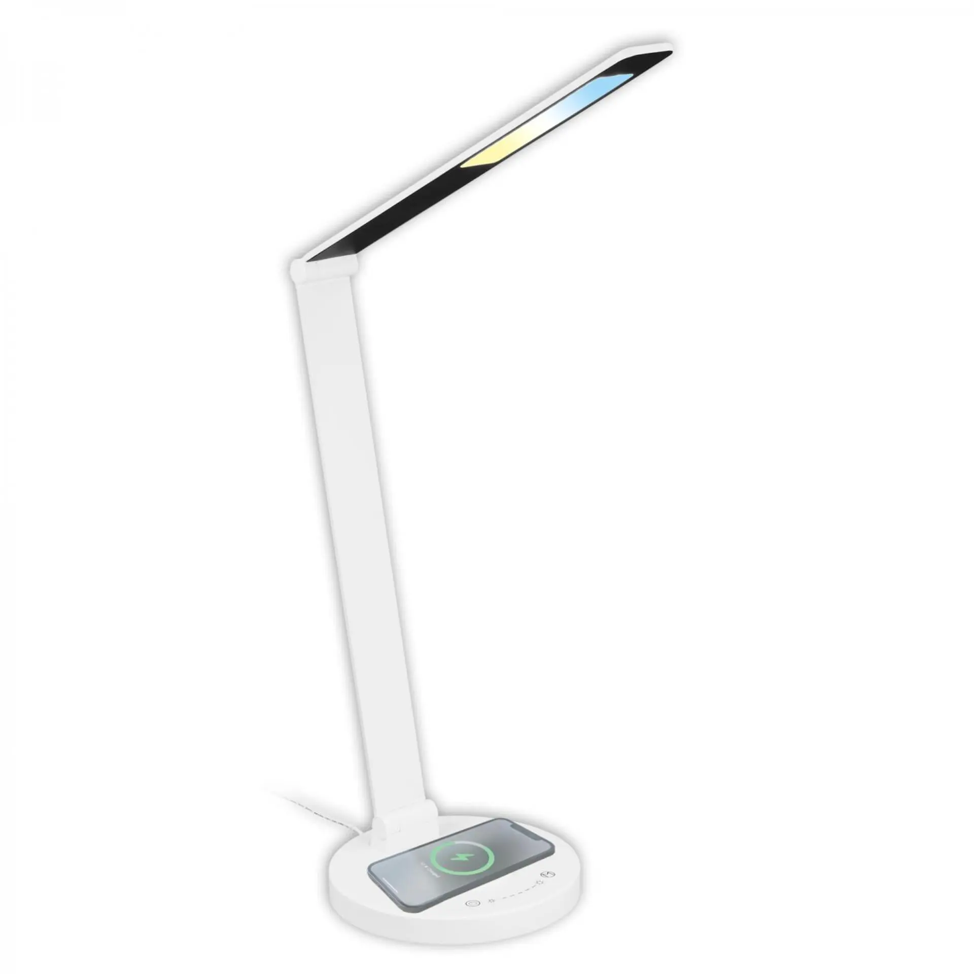 BRILONER Cuma LED lampa na psací stůl, bezdrátové nabíjení telefonu, stmívatelná, bílá 7543016