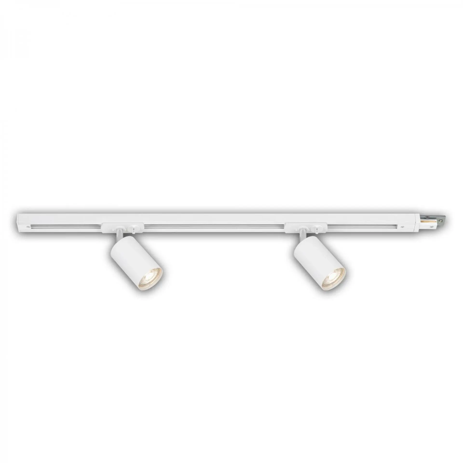 BRILONER Prodlužovací sada lištový systém 230V – 1x lišta 0,75 cm, 2 spoty GU10, bílé 8001026