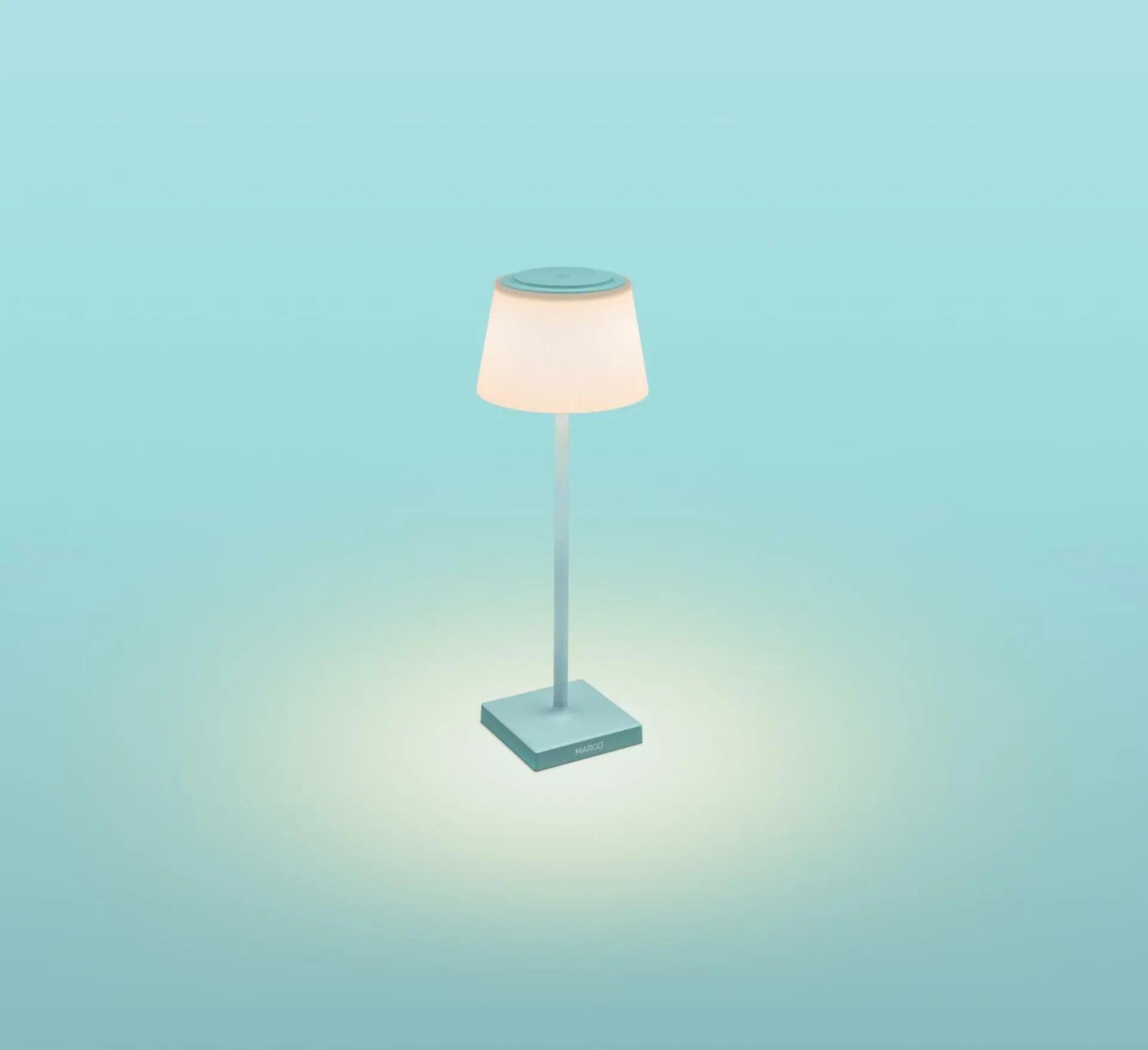 CENTURY Nabíjecí stmívatelné stolní LED svítidlo MARGO tyrkysová 4W 3000K IP54 USB