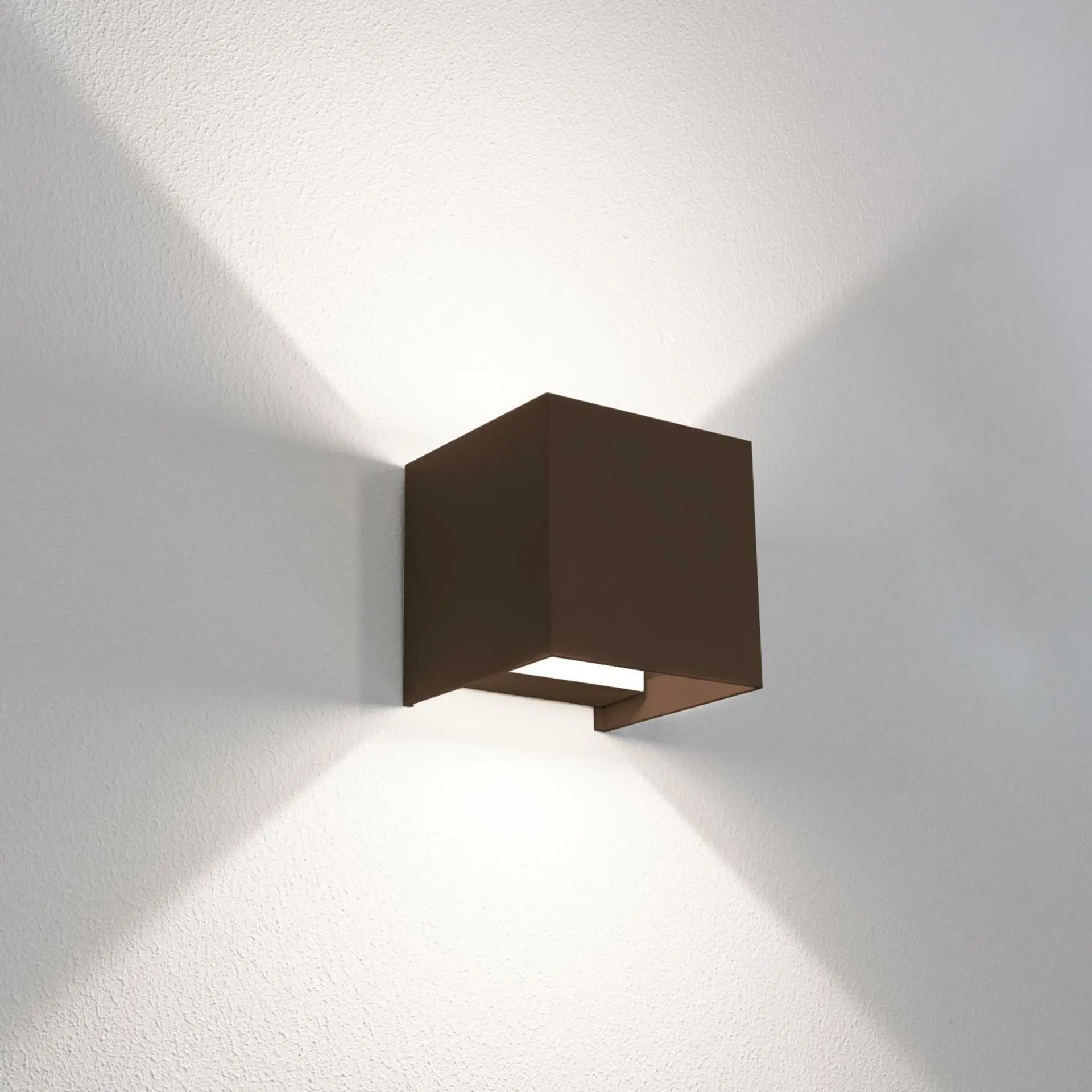 CEN UDSCO-1010 Venkovní nástěnné LED svítidlo up/down QUADRATO corten 10W 2700/4000/6500K IP65 - CENTURY