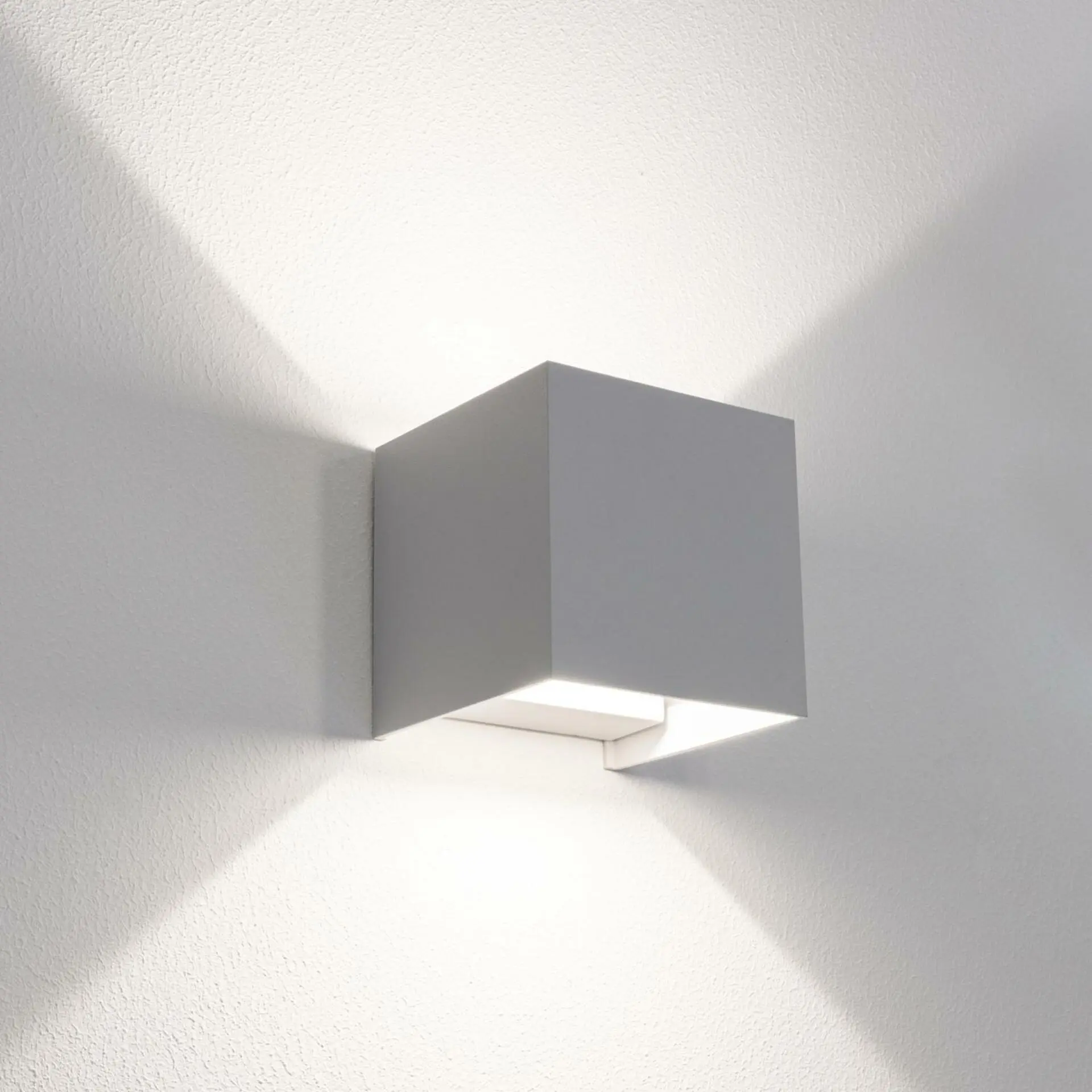 CENTURY Venkovní nástěnné LED svítidlo up/down QUADRATO šedá 20W 3000/4000/6500K IP65