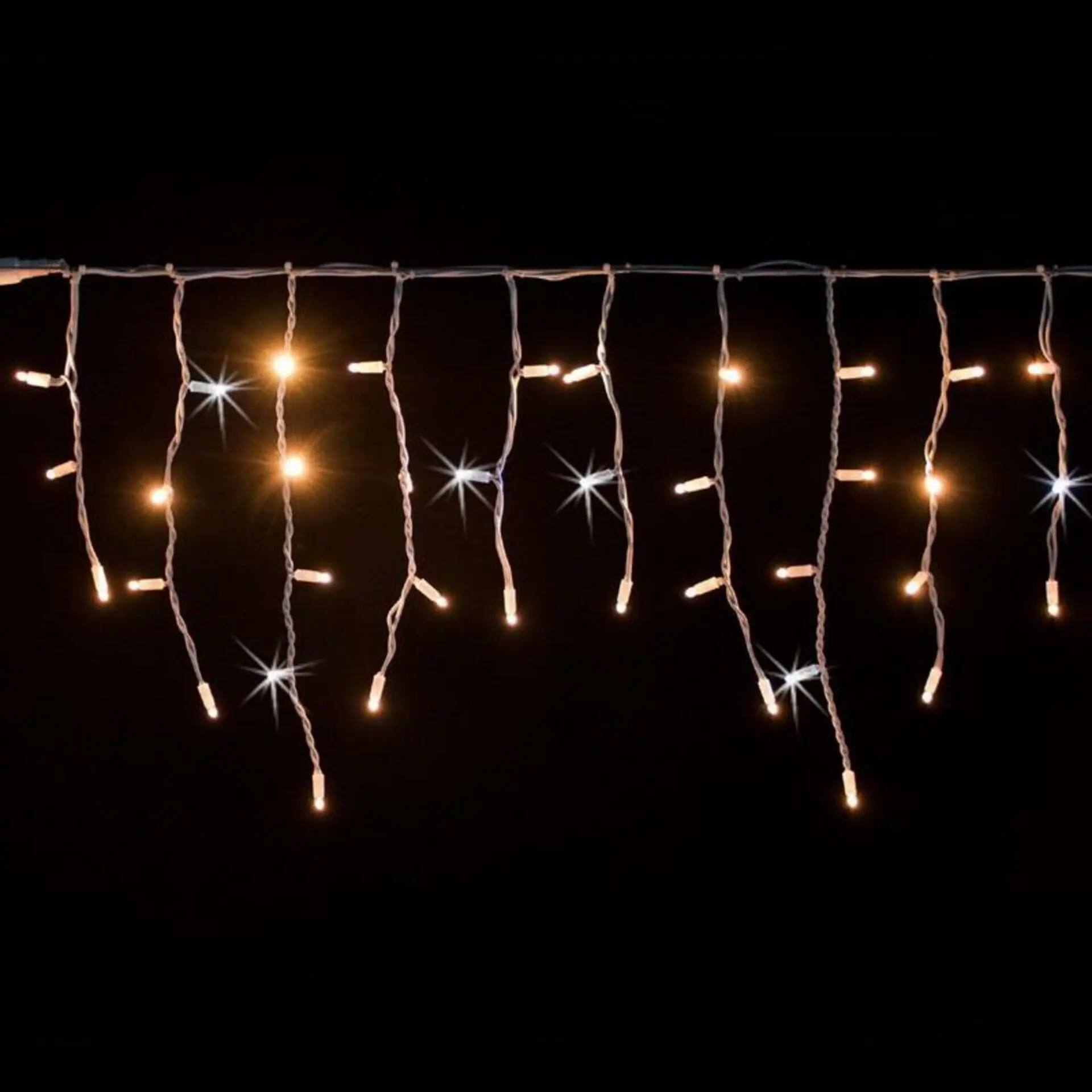 Xmas King XmasKing FLASH LED krápník 3x0,5m 114 MAXI LED propojitelné PROFI 230V venkovní, teplá bílá bílá rampouchy