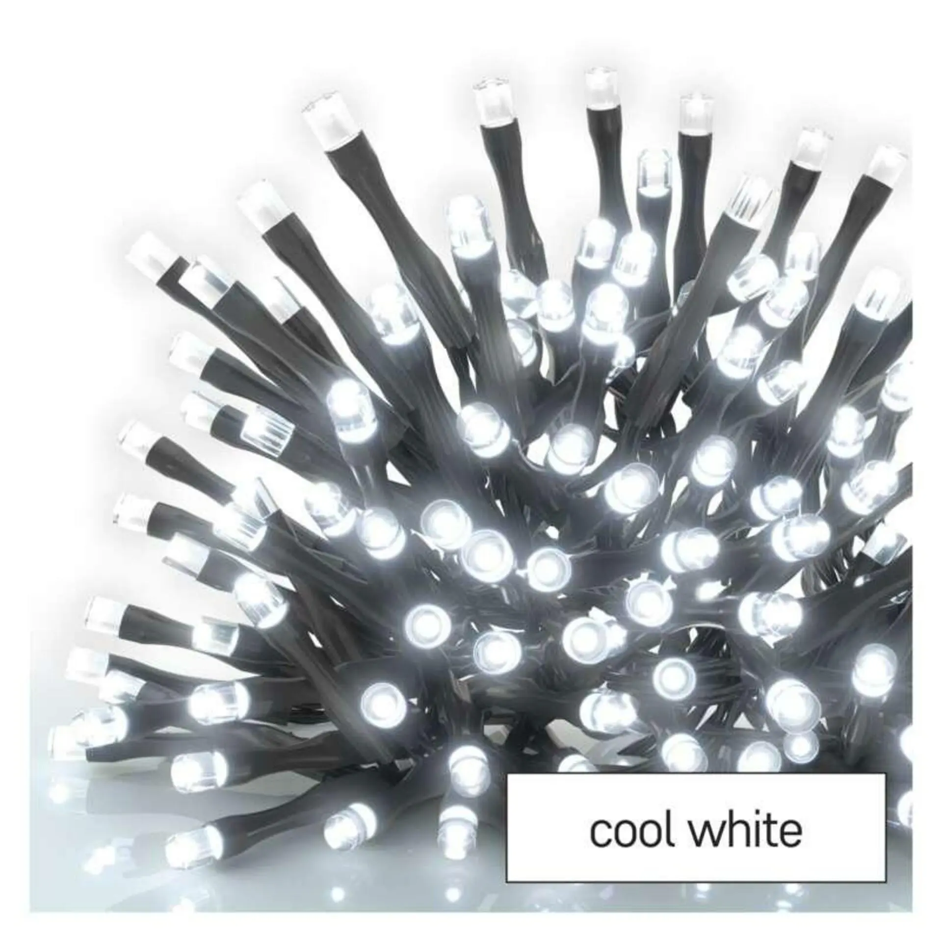 Propojovací vánoční řetěz bez zdroje EMOS Connecting D1CC01 ZY1932 100LED krápníky 2,5x0,9m studená bílá