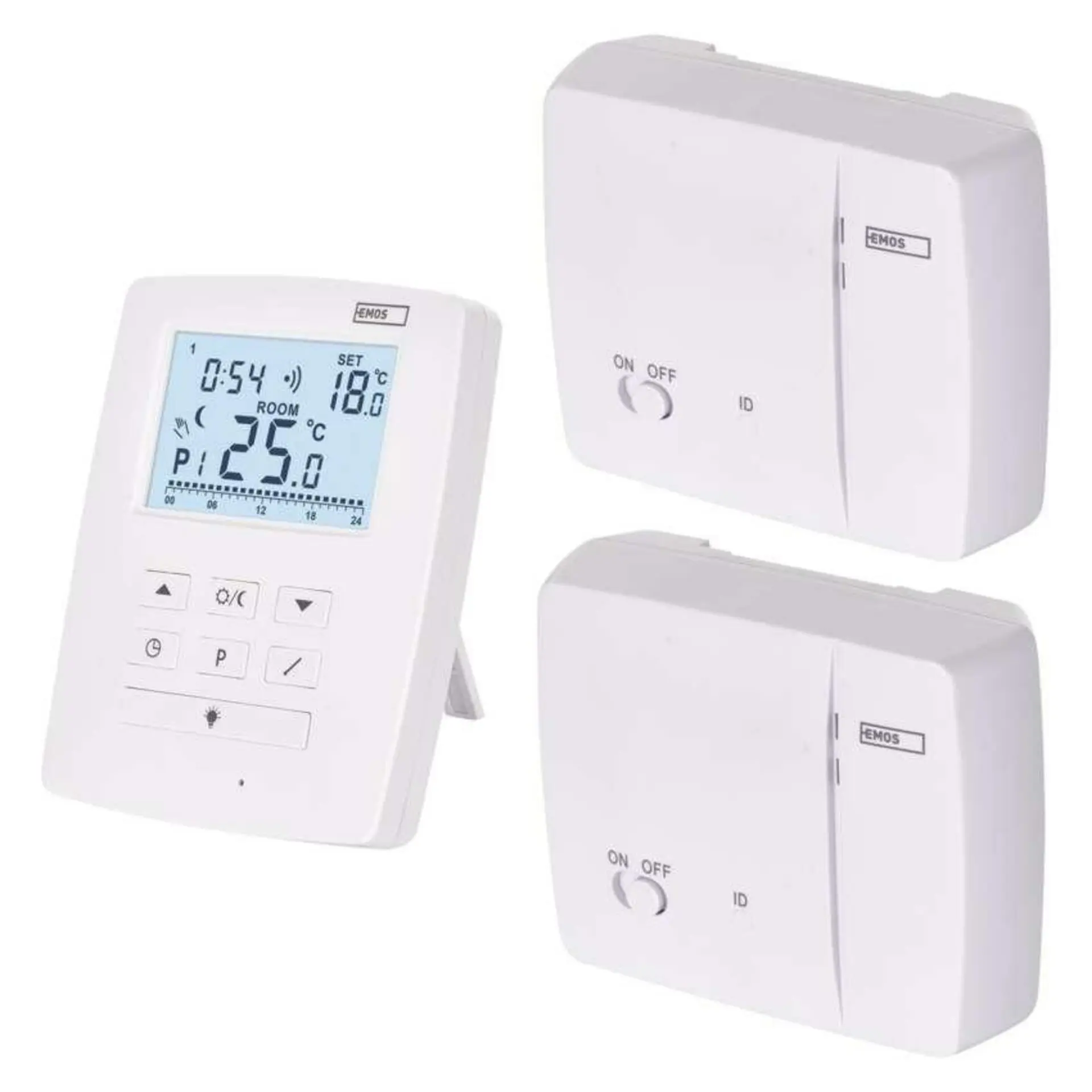 EMOS Pokojový termostat a 2x přijímač s komunikací OpenTherm, bezdrátový P5611OT.2R