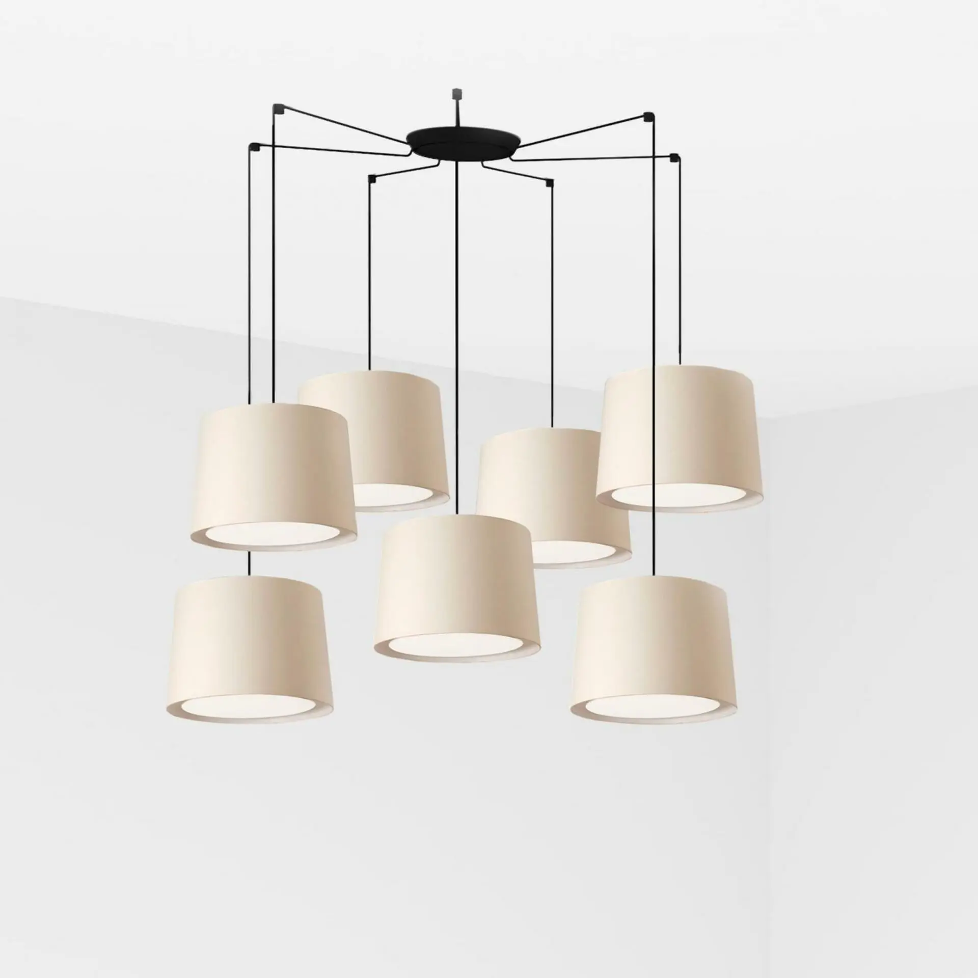 FARO 64314-55-7L CONGA závěsné svítidlo, béžová, 7L - FARO