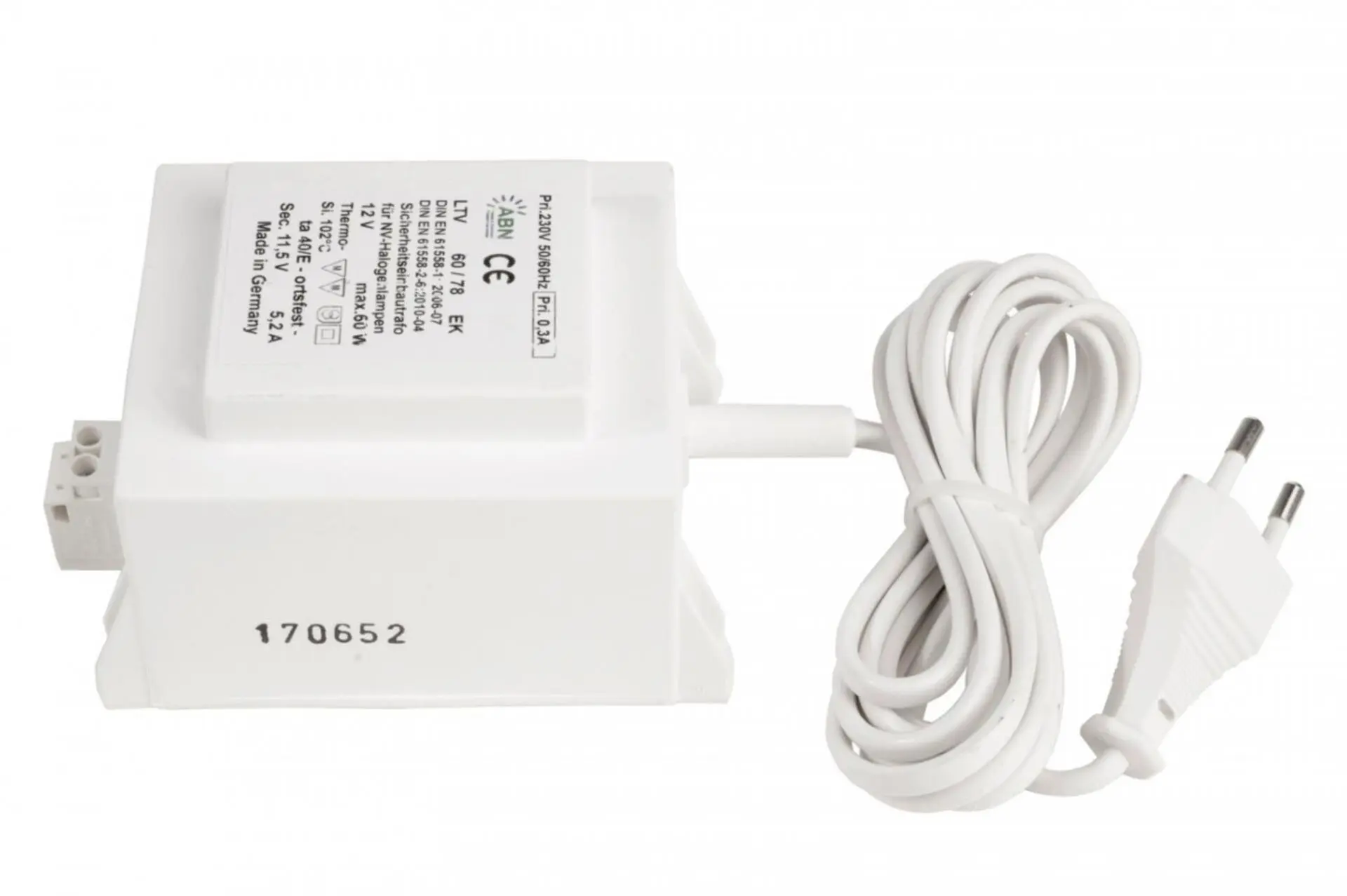 Deko-Light ABN napájení ABN 60VA konvenční konstantní napětí IP20 stmívatelné 12V AC 60,00 W 000099