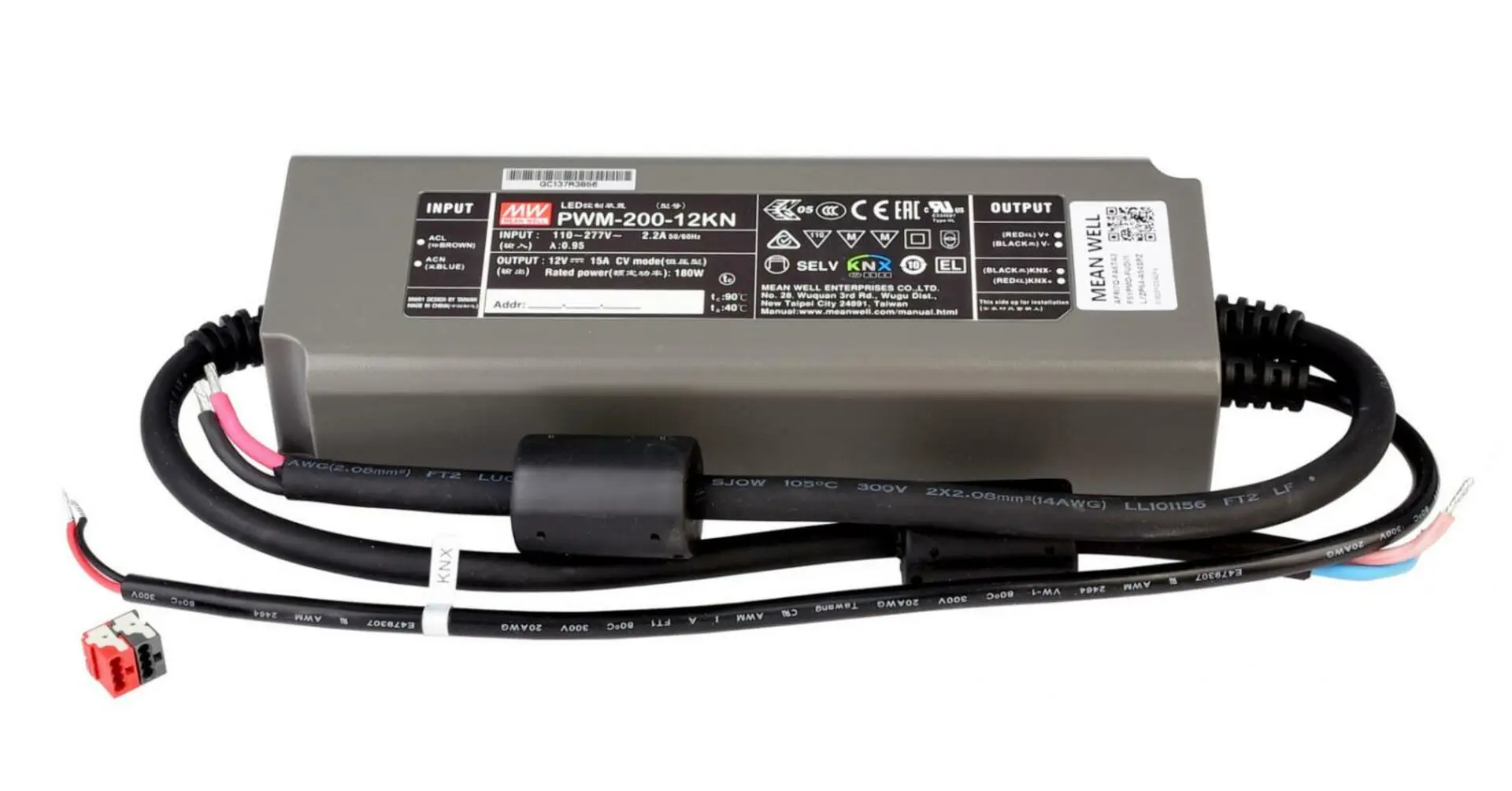 DEKO-LIGHT Meanwell LED-napájení CV, PWM-200-12KN konstantní napětí 0-16600 mA IP20 stmívatelné 12V DC 200,00 W 872111