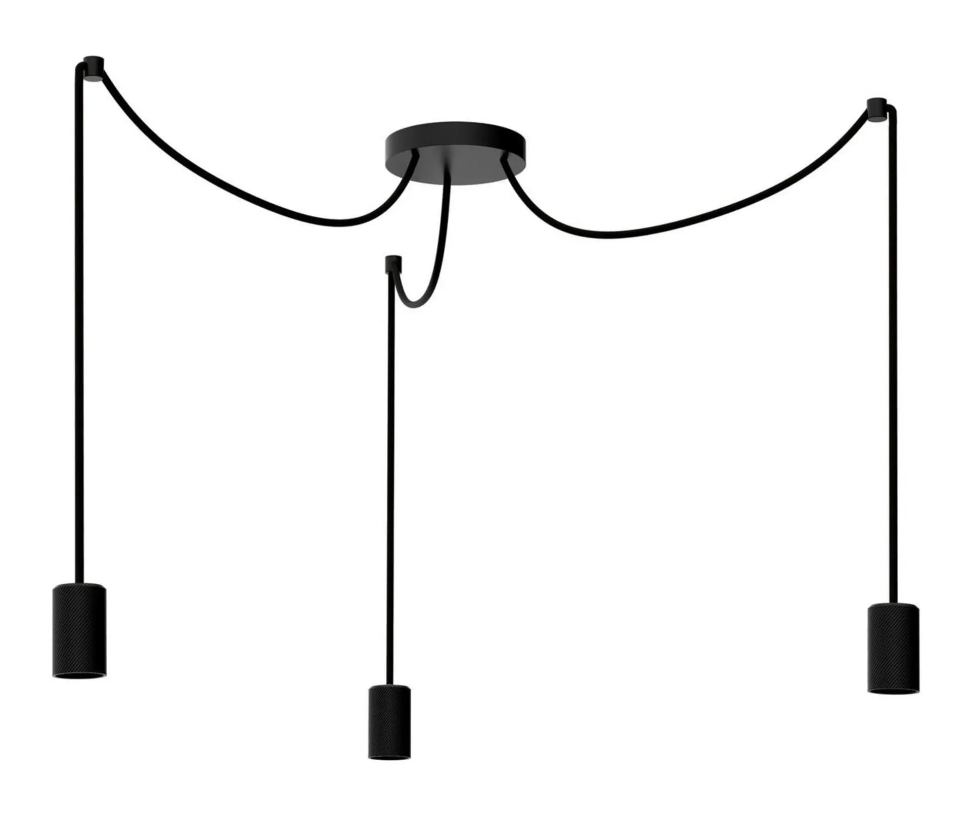 DEKO-LIGHT Segula závěsné svítidlo 3-násobné E27 patice Spyder pro designovou žárovku 930965