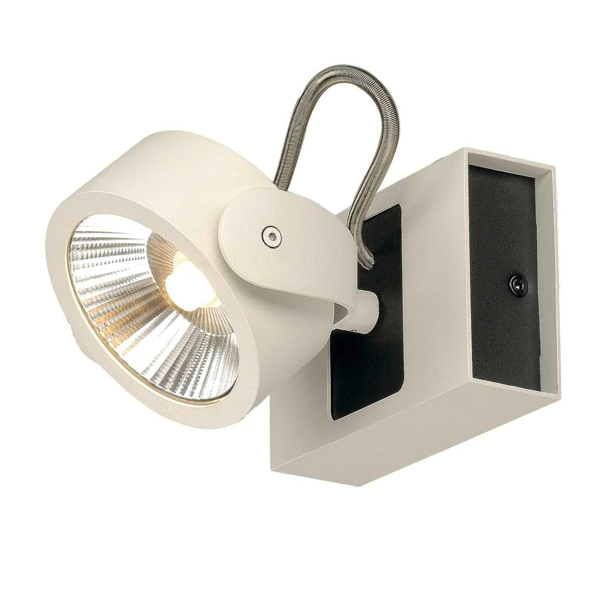 BIG WHITE SLV KALU, nástěnné a stropní svítidlo, jedna žárovka, LED, 3000K, bílé/černé, 60° 1000128