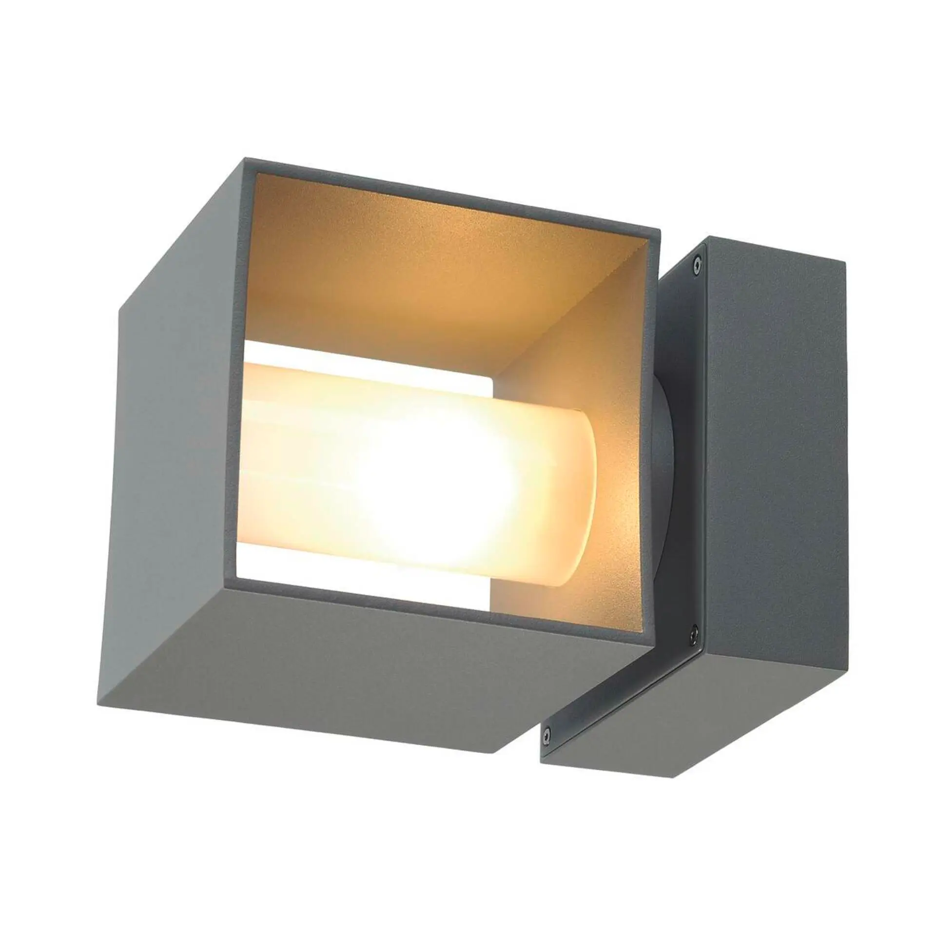 BIG WHITE SLV SQUARE TURN, venkovní nástěnné svítidlo, QT14, IP44, stříbrošedé, max. 42 W 1000335