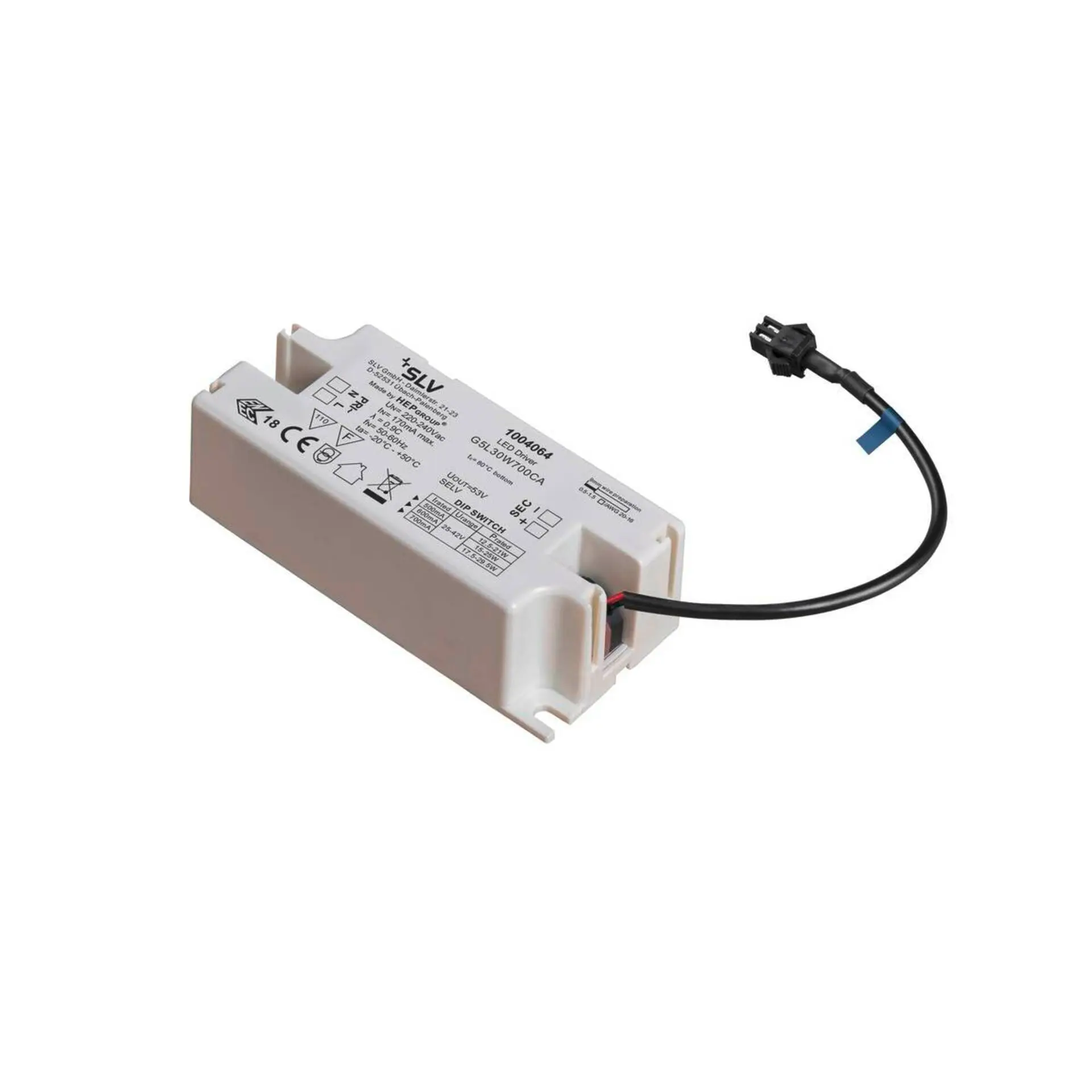 BIG WHITE SLV LED driver 21–29,5 W 500/600/700 mA 1004064