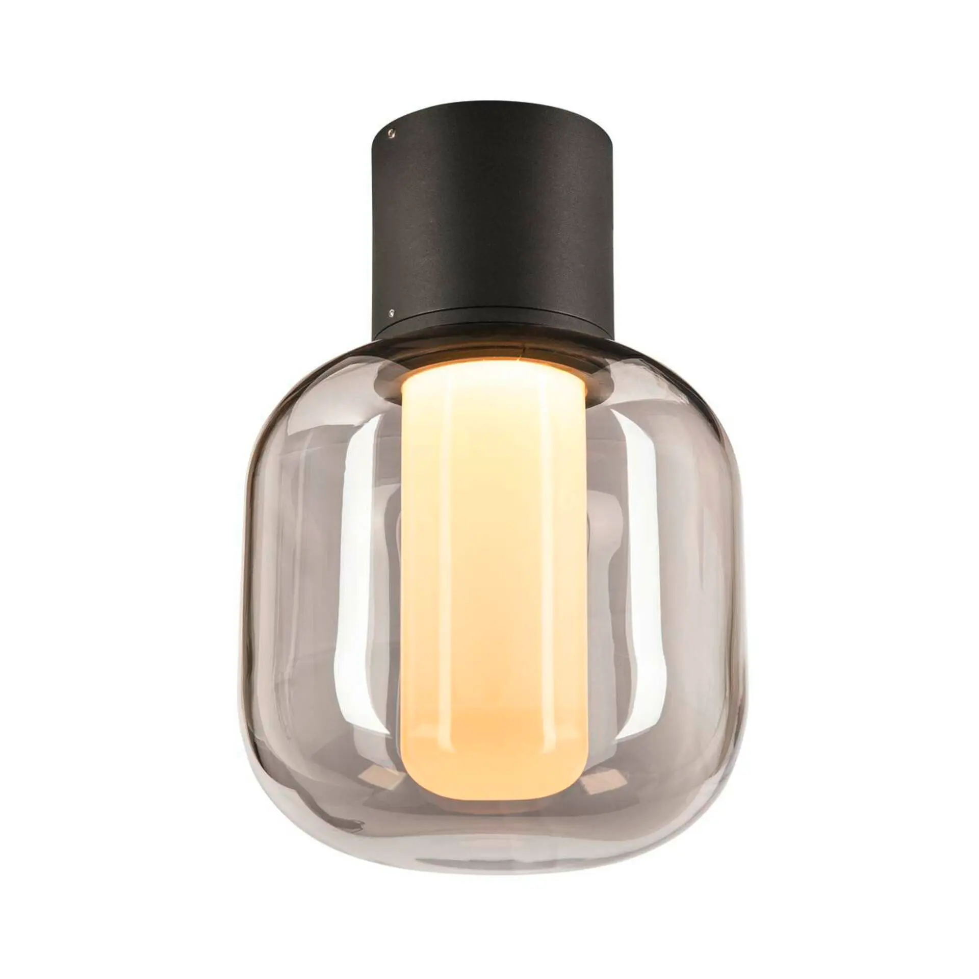 BIG WHITE SLV OVALISK CL venkovní LED stropní přisazené svítidlo antracit CCT switch 3000/4000 K 1004677