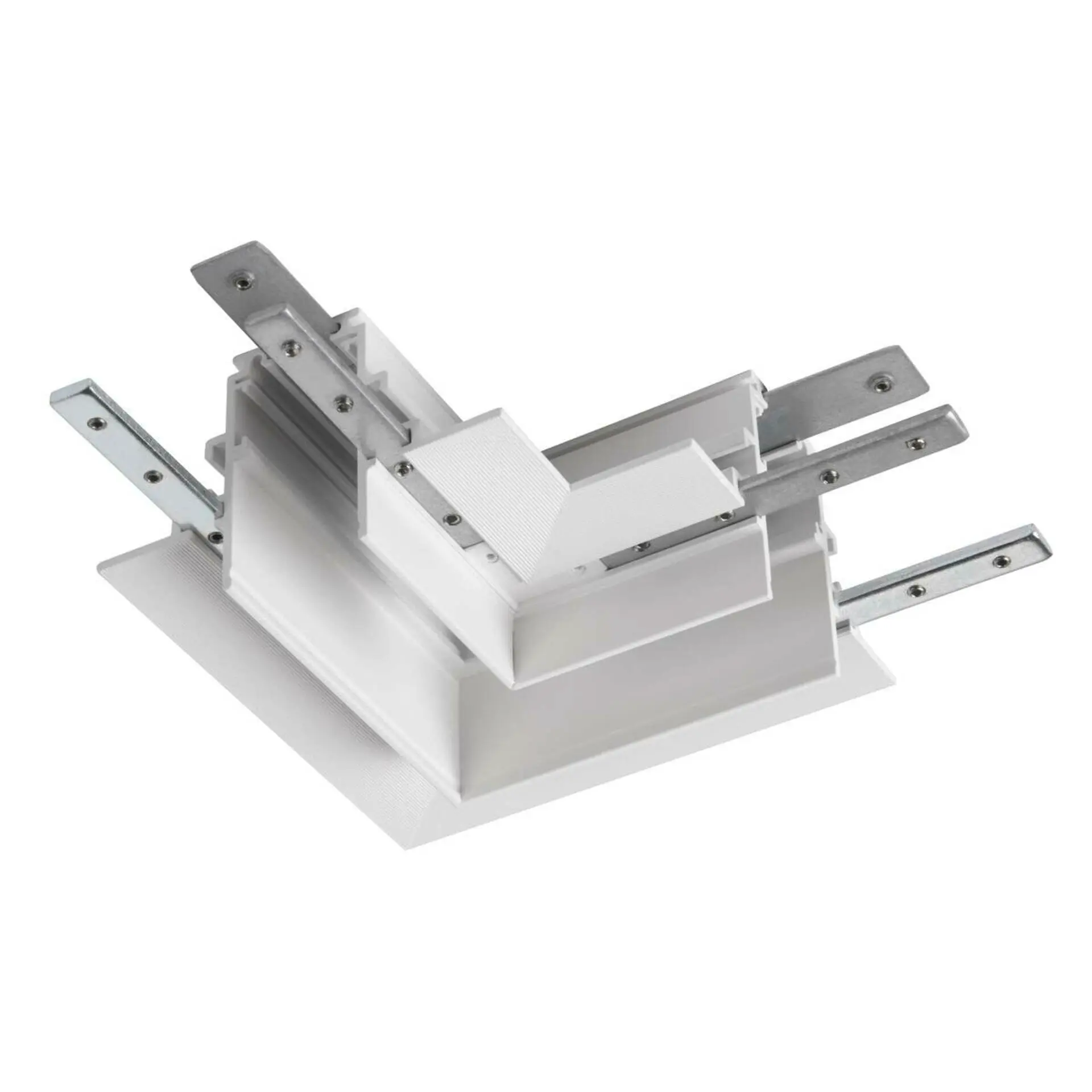 BIG WHITE SLV L-spojka mechanická 48 V TRACK, pro montážní lištu hlub., vlevo, bílá 1006588