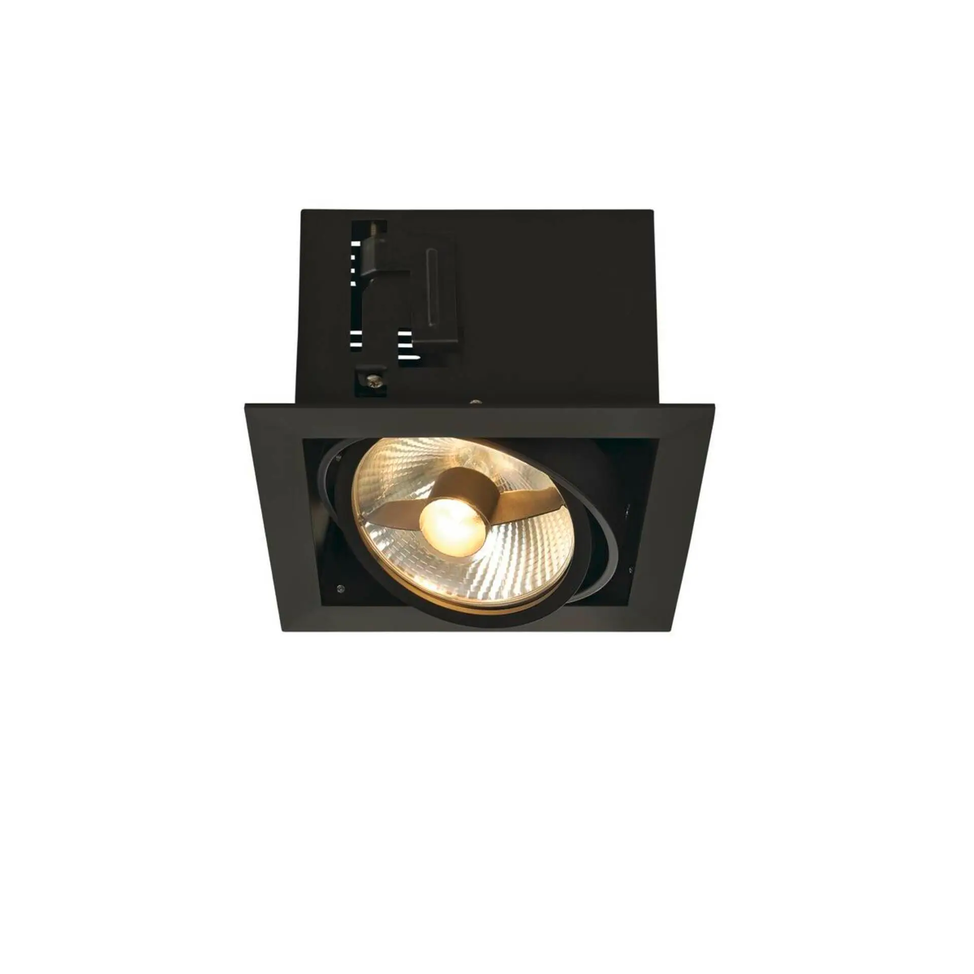 BIG WHITE SLV KADUX 1, vestavné svítidlo, jedna žárovka, QPAR111, hranaté, černé matné, max. 75 W 115540