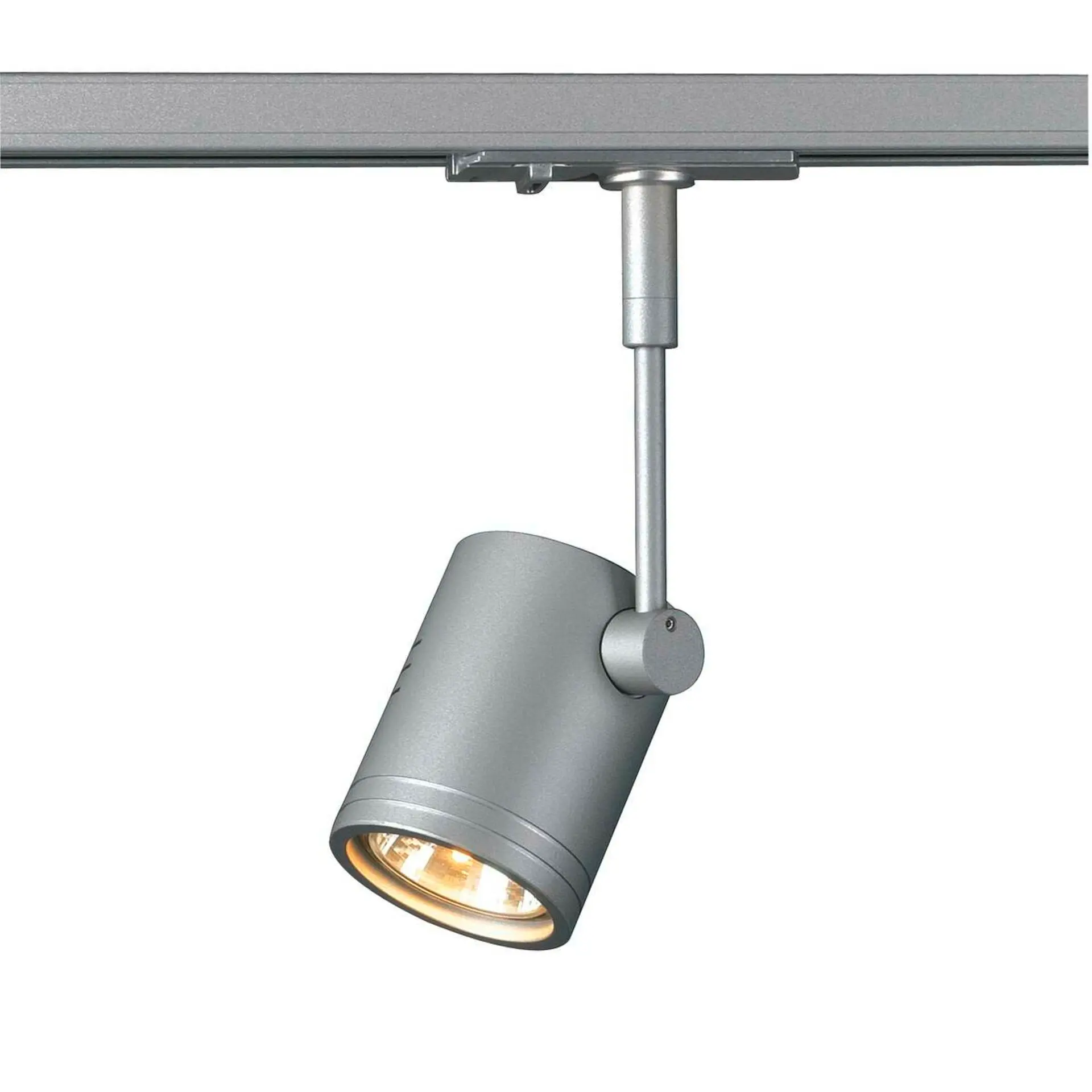 BIG WHITE SLV BIMA 1, bodové svítidlo pro vysokonapěťovou 1fázovou proudovou sběrnici, jedna žárovka, QPAR51, stříbrošedé, max. 50 W